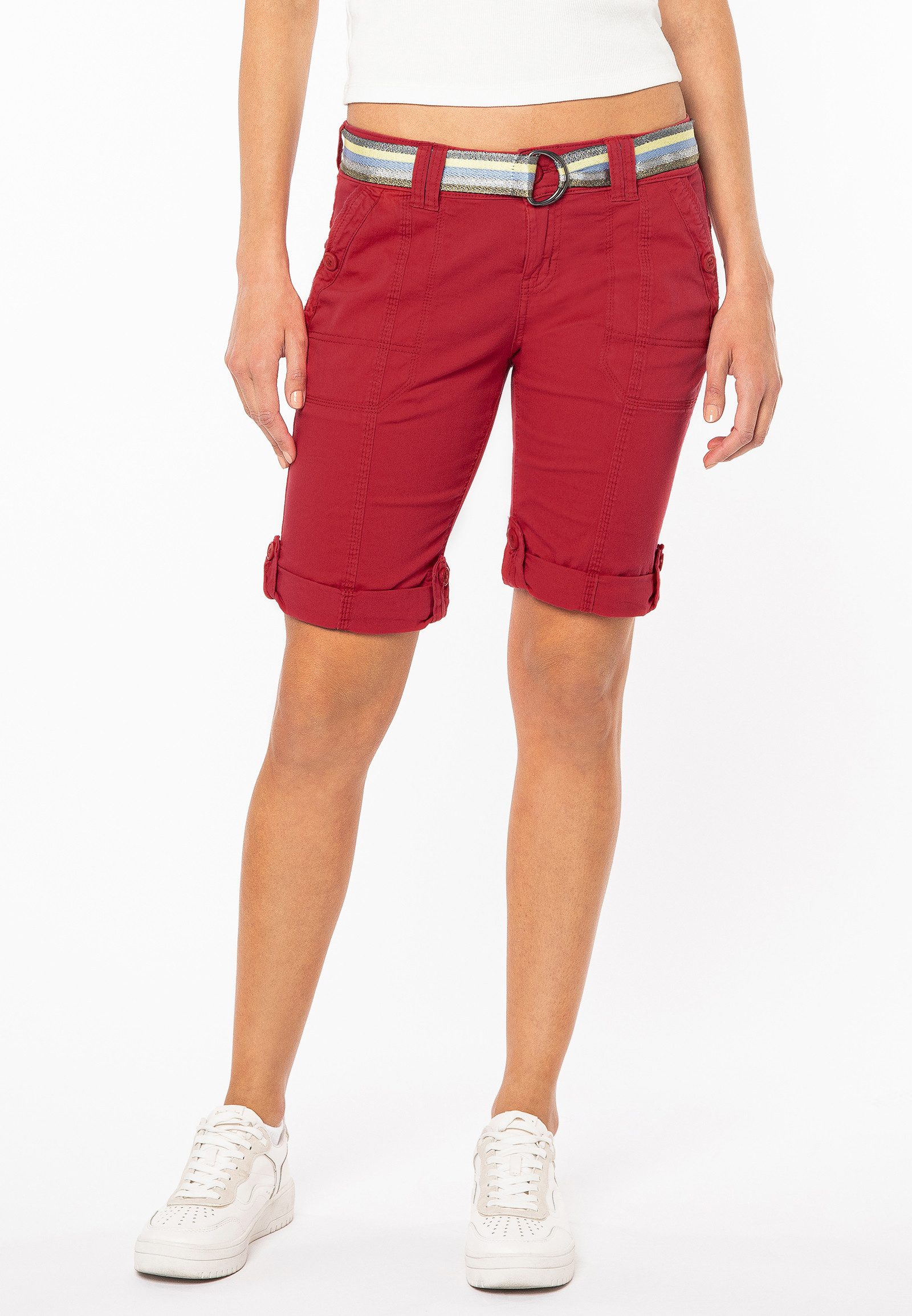 Fresh Made Bermudas Bermuda mit glänzendem Gürtel günstig online kaufen