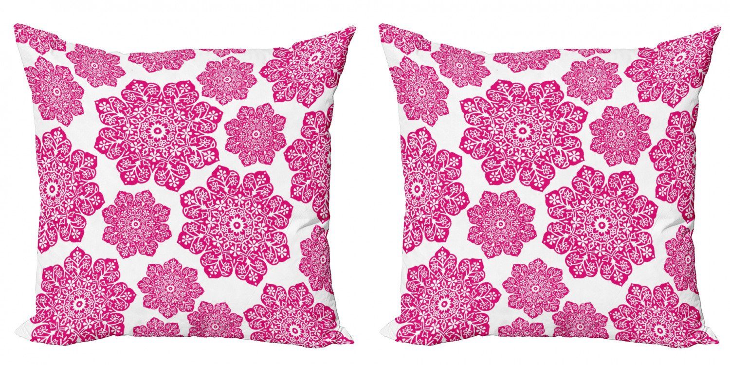 Kissenbezüge Modern Accent Doppelseitiger Digitaldruck, Abakuhaus (2 Stück), Hot Pink Eastern Entwurf
