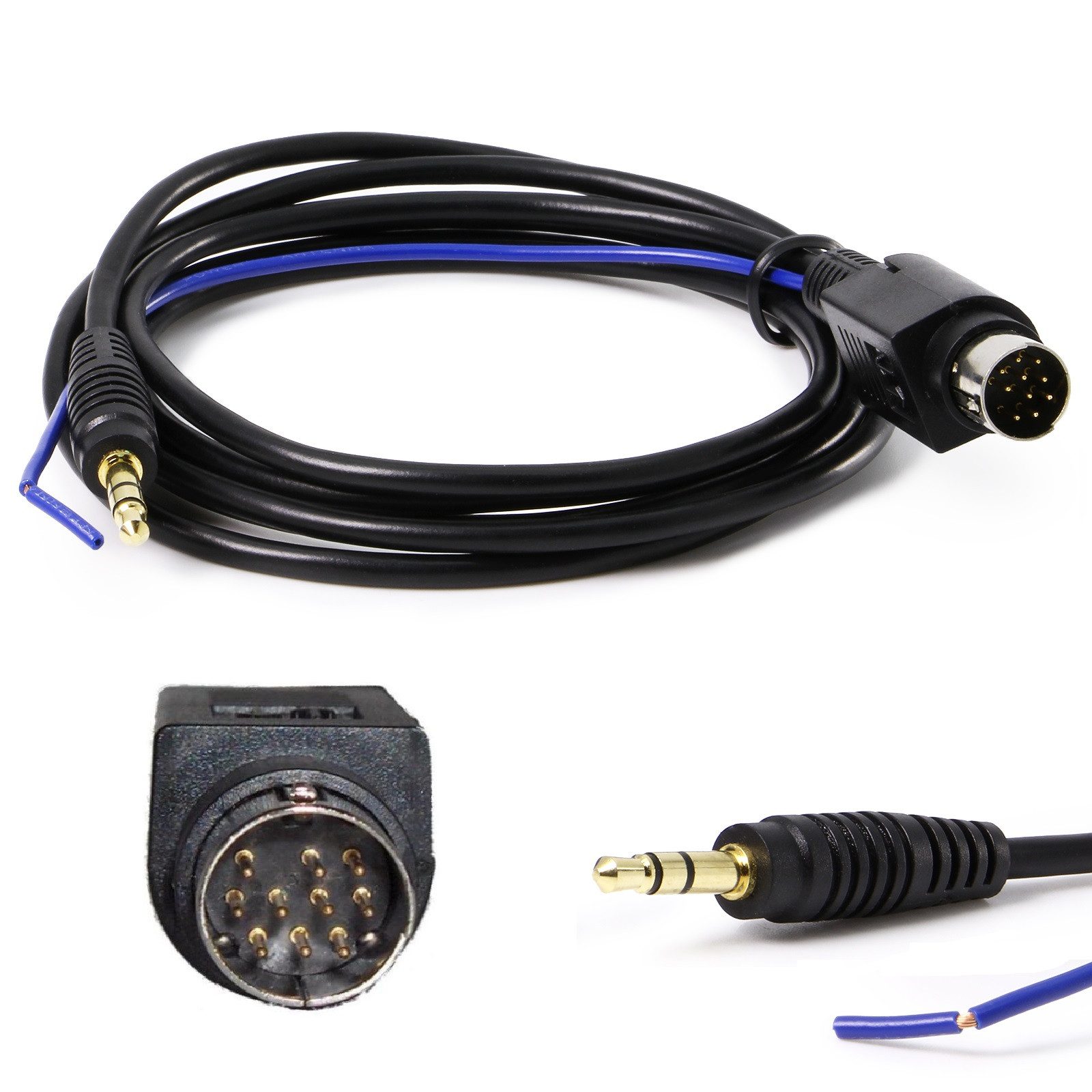 AUX IN Adapter Kabel Jack MP3 3,5mm Klinke Stecker passend für Audi VW KFZ-Adapter