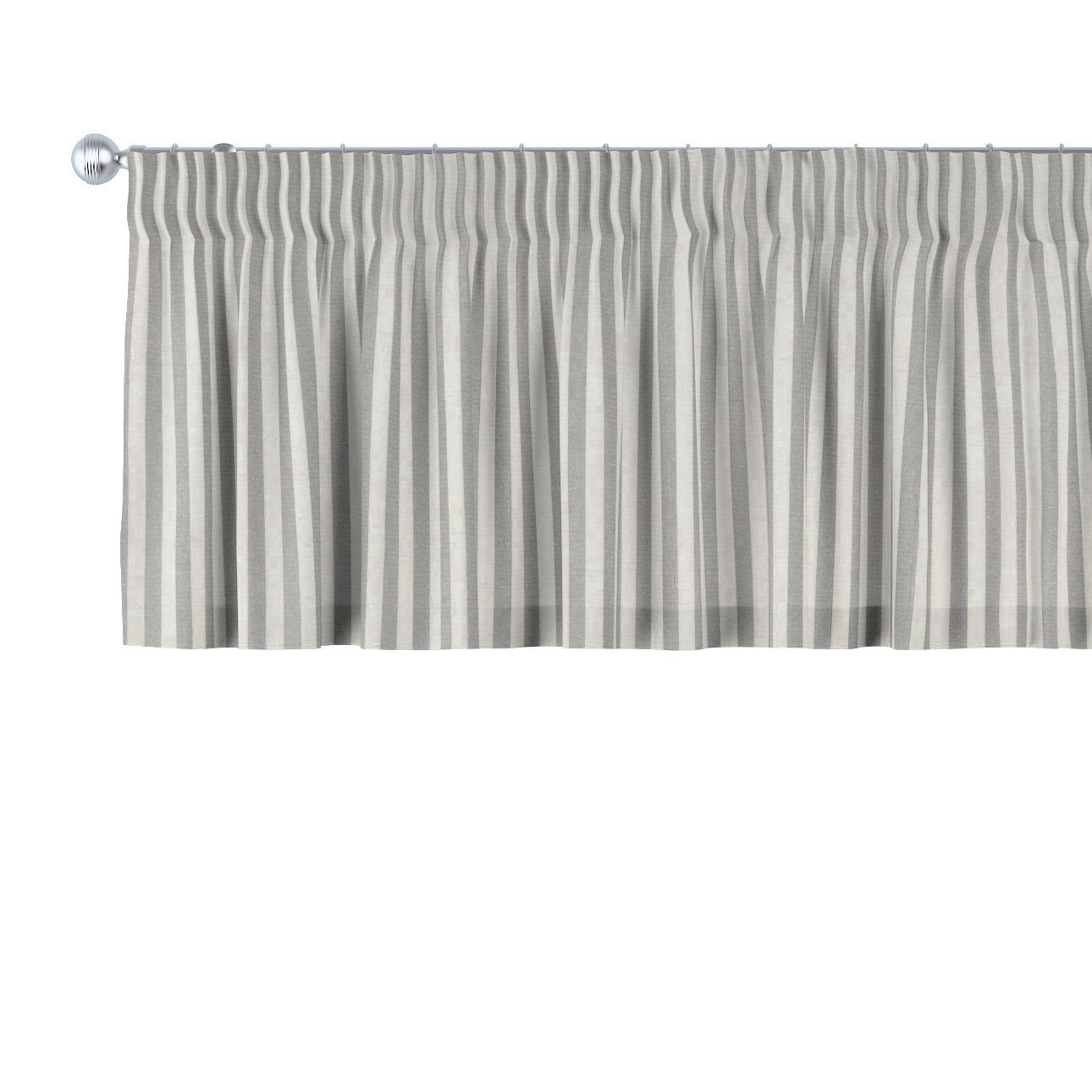 Vorhang mit Kräuselband 130 x 40 cm, Quadro, Dekoria grau-ecru
