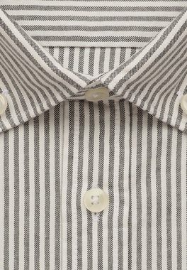 seidensticker Businesshemd Schwarze Rose Regular Langarm Button-Down-Kragen Streifen