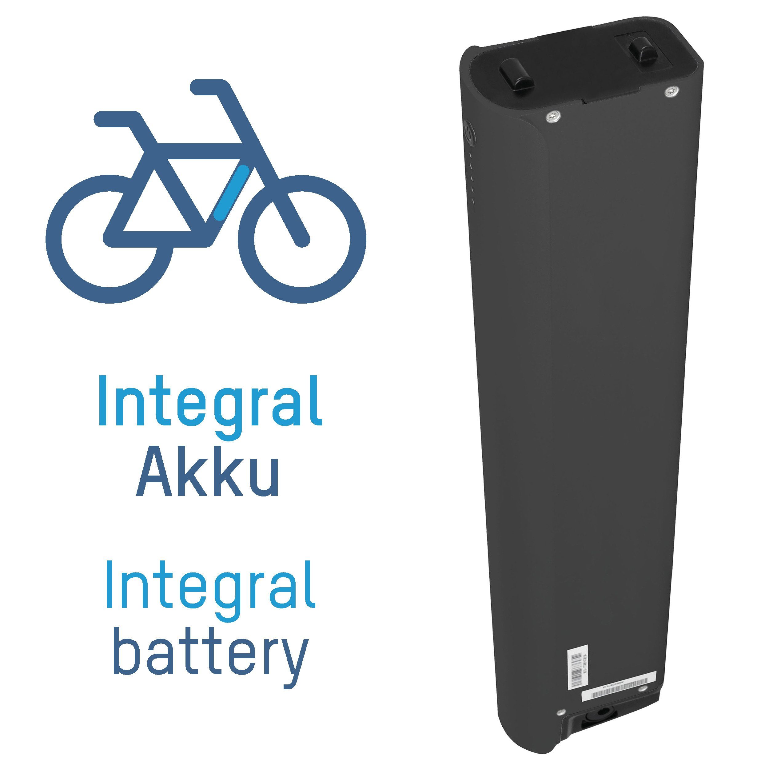 V Akku Wh E-Bike Pedelec km zu Akku und Kapazität Reichweite mit Integral bis 11,6Ah, 417 100 E-Bike ANSMANN® 36