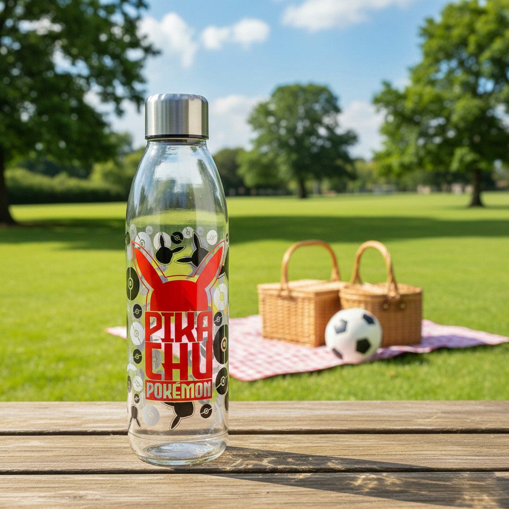 POKÉMON Trinkflasche Pokemon Pikachu Wasserflasche Trinkflasche Flasche XL 980 ml