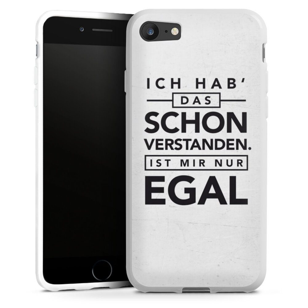 DeinDesign Handyhülle Sprüche Statement Schon verstanden, Apple iPhone SE  (2020) Silikon Hülle Bumper Case Handy Schutzhülle