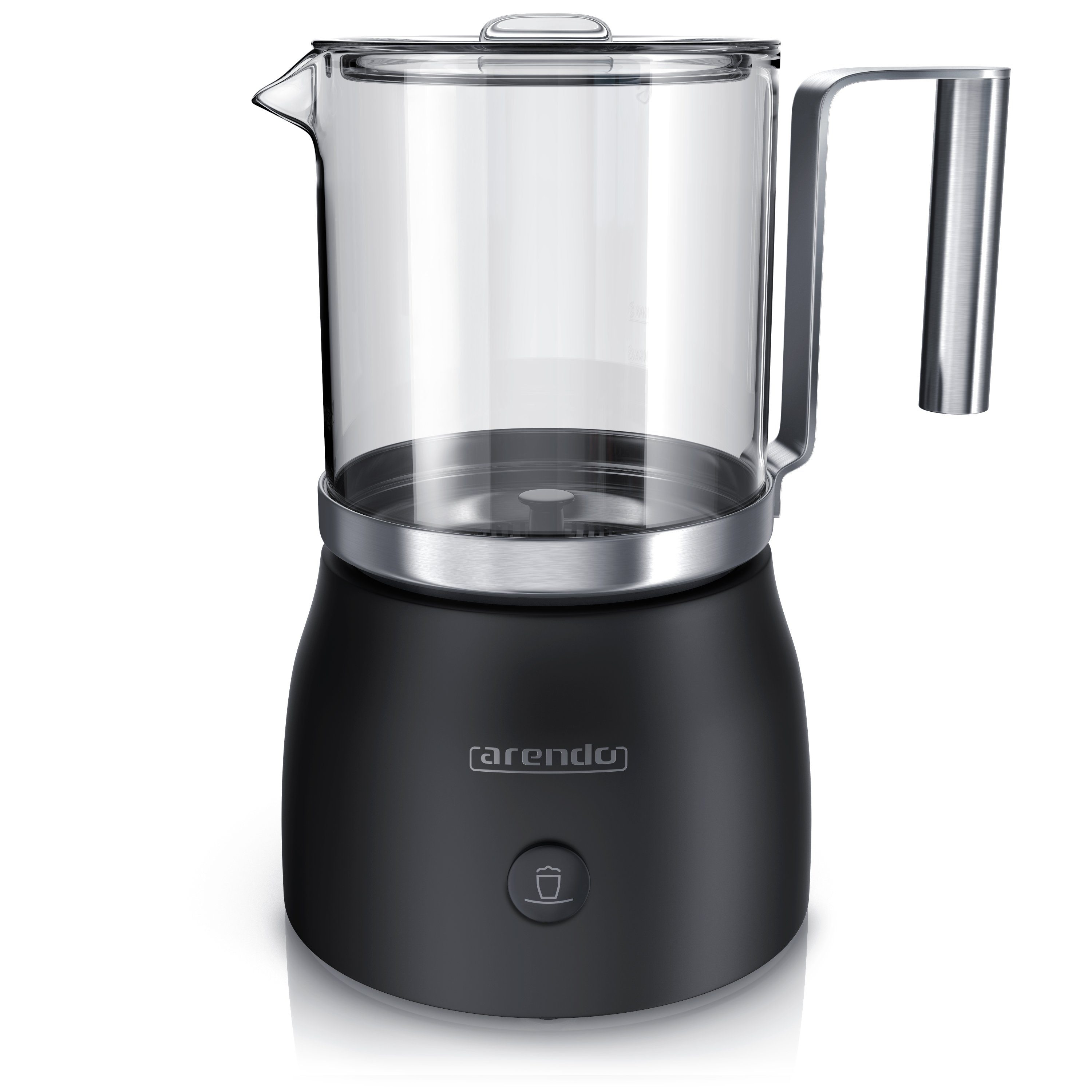 Arendo Milchaufschäumer, 600 W, inkl. abnehmbaren Glasaufsatz, 6 Funktionen, leise & Stromsparend