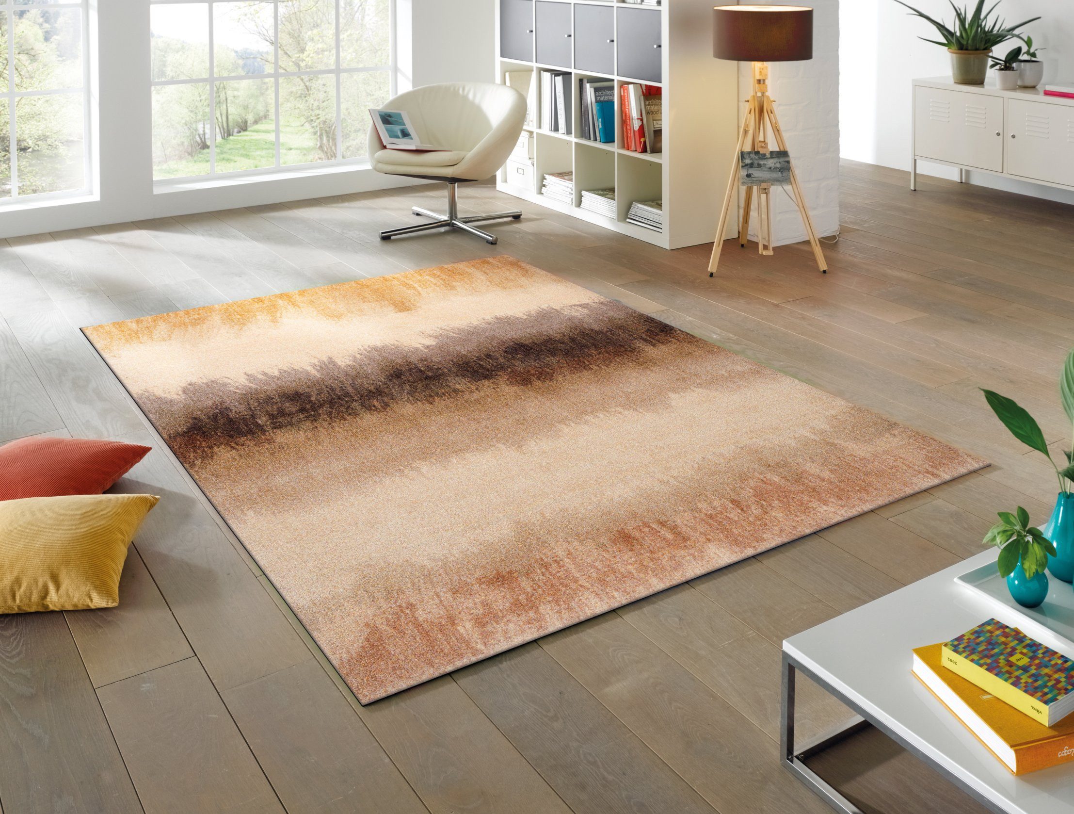 Floornovo Fußmatte Floornovo Teppich Bronzeband waschbare Fussmatte, rechteckig, rutschfest