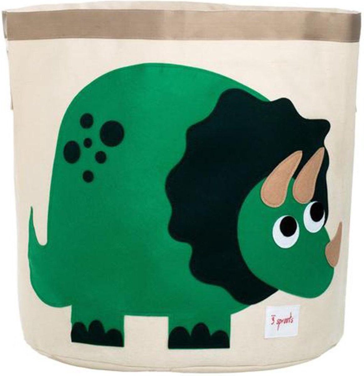 3 Sprouts Aufbewahrungskorb Storage Bin - Green Dino