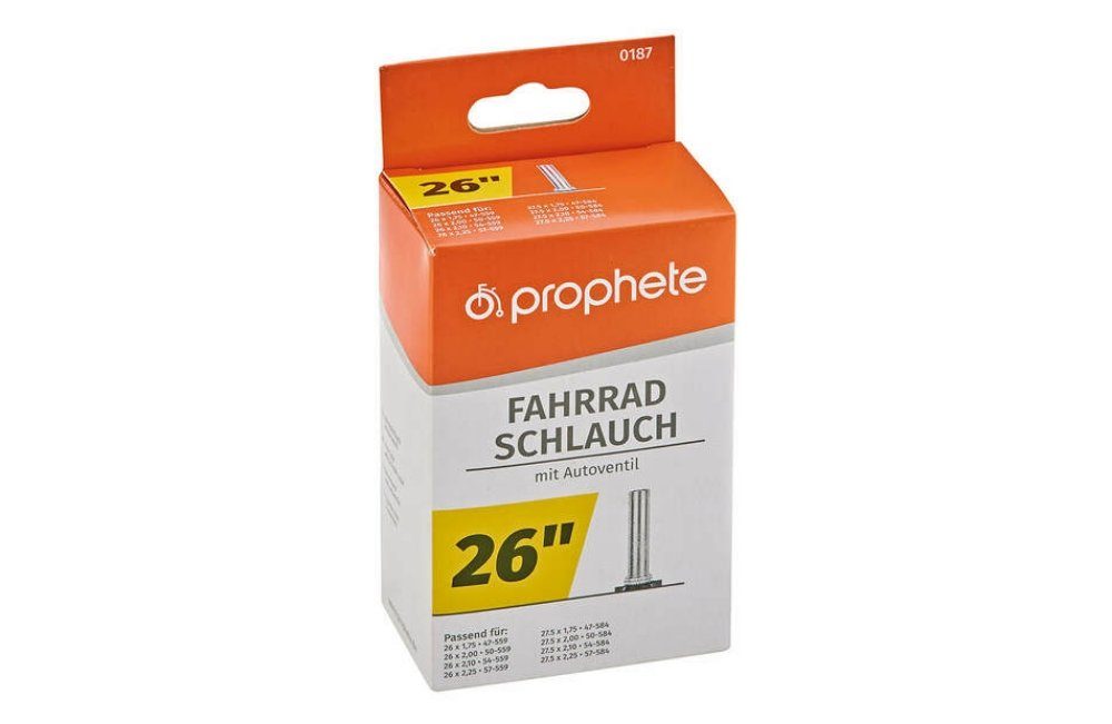 Prophete Fahrradschlauch Prophete Fahrradschlauch Ersatzschlauch 26x1,75-2,125 Autoventil 0187, (1-St)