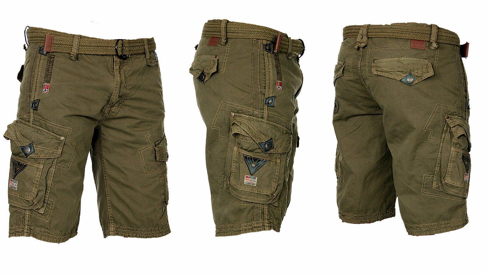 Geographical Norway Shorts Herren Cargo Shorts kurze Hose knielang Short Bermuda Sommer Freizeit – Bild 4 von 5