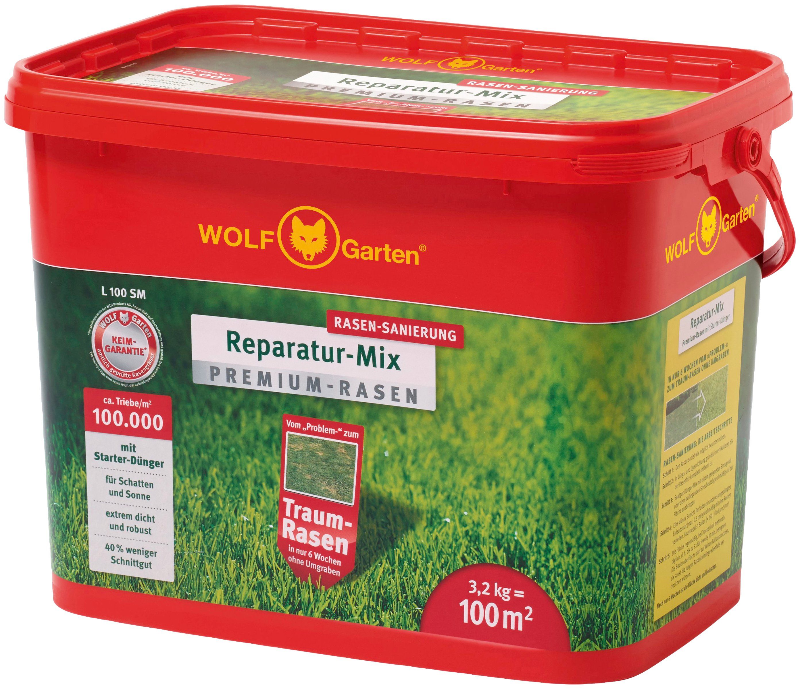 WOLF-Garten Rasensamen »L 100 SM Reparatur-Mix«, 3,2 kg