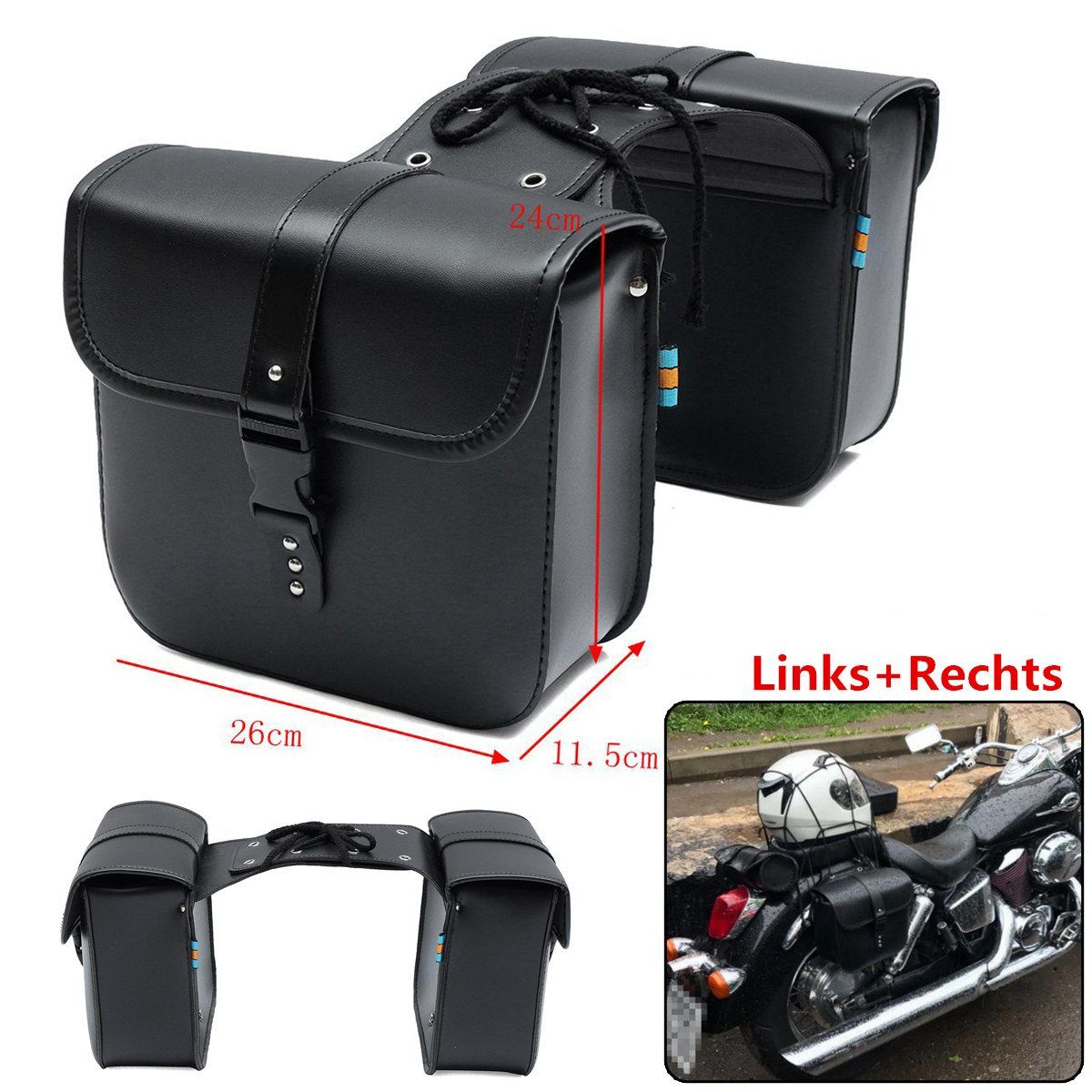 MATCC Satteltasche, Paar Motorrad Werkzeugtasche Seiten Gepäcktasche