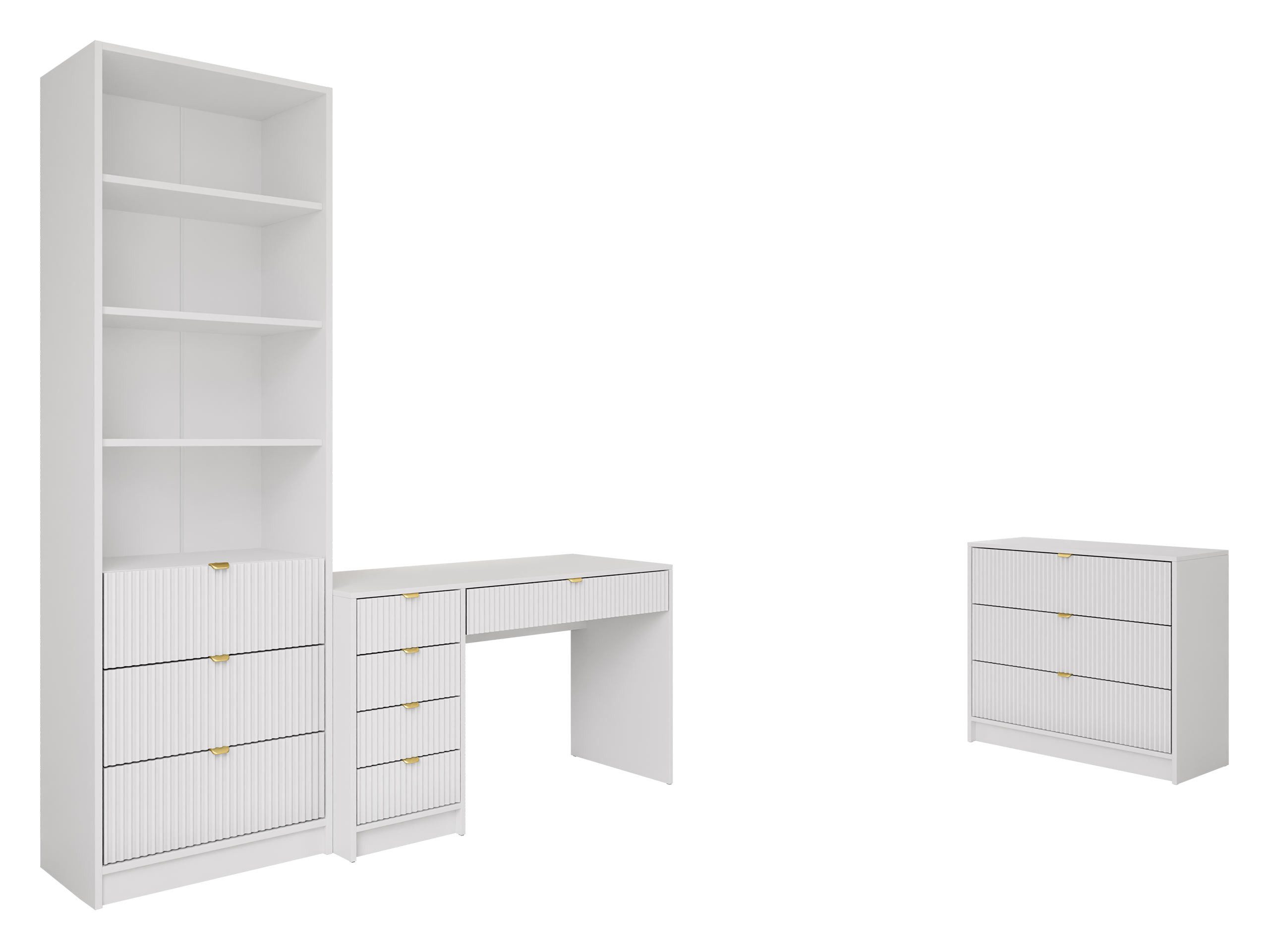 MIRJAN24 Wohnzimmer-Set Tireno V, (3er-Set, Kommode, Schreibtisch, Regal), günstig online kaufen