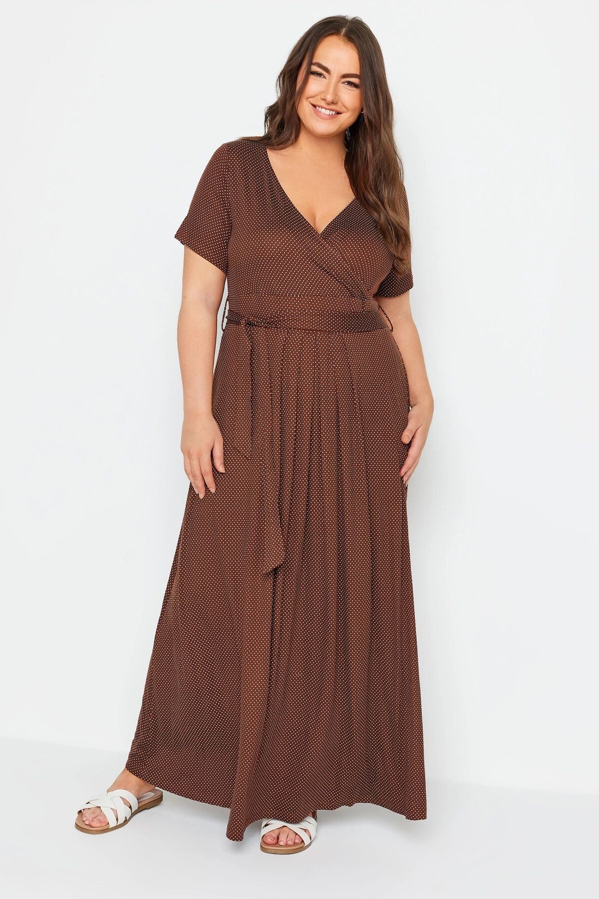 Stil Diva Minikleid Plus Size Wickelkleid aus Lycra mit V-Ausschnitt und Gü günstig online kaufen