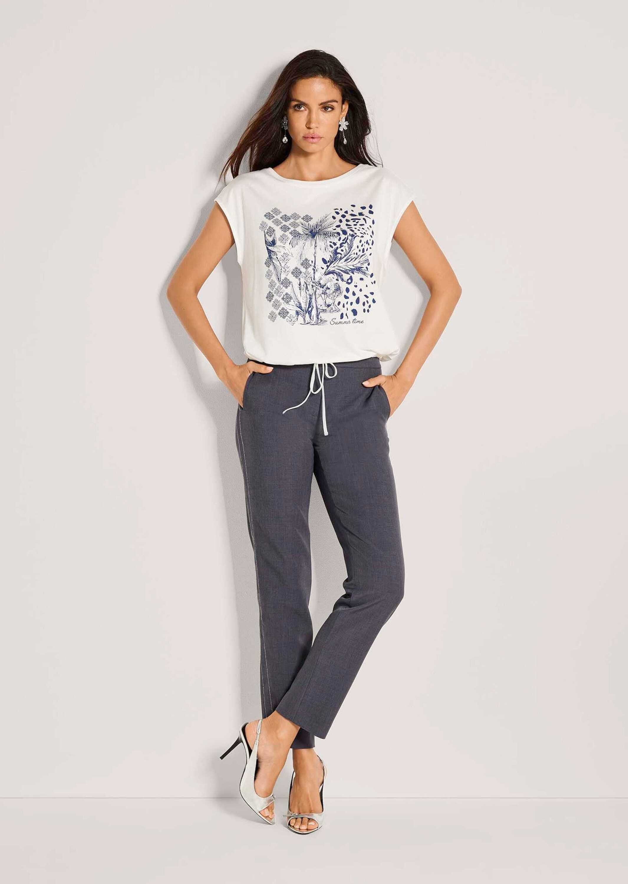 Kurzarmshirt Sommerliches Print-Shirt, Kurzarm