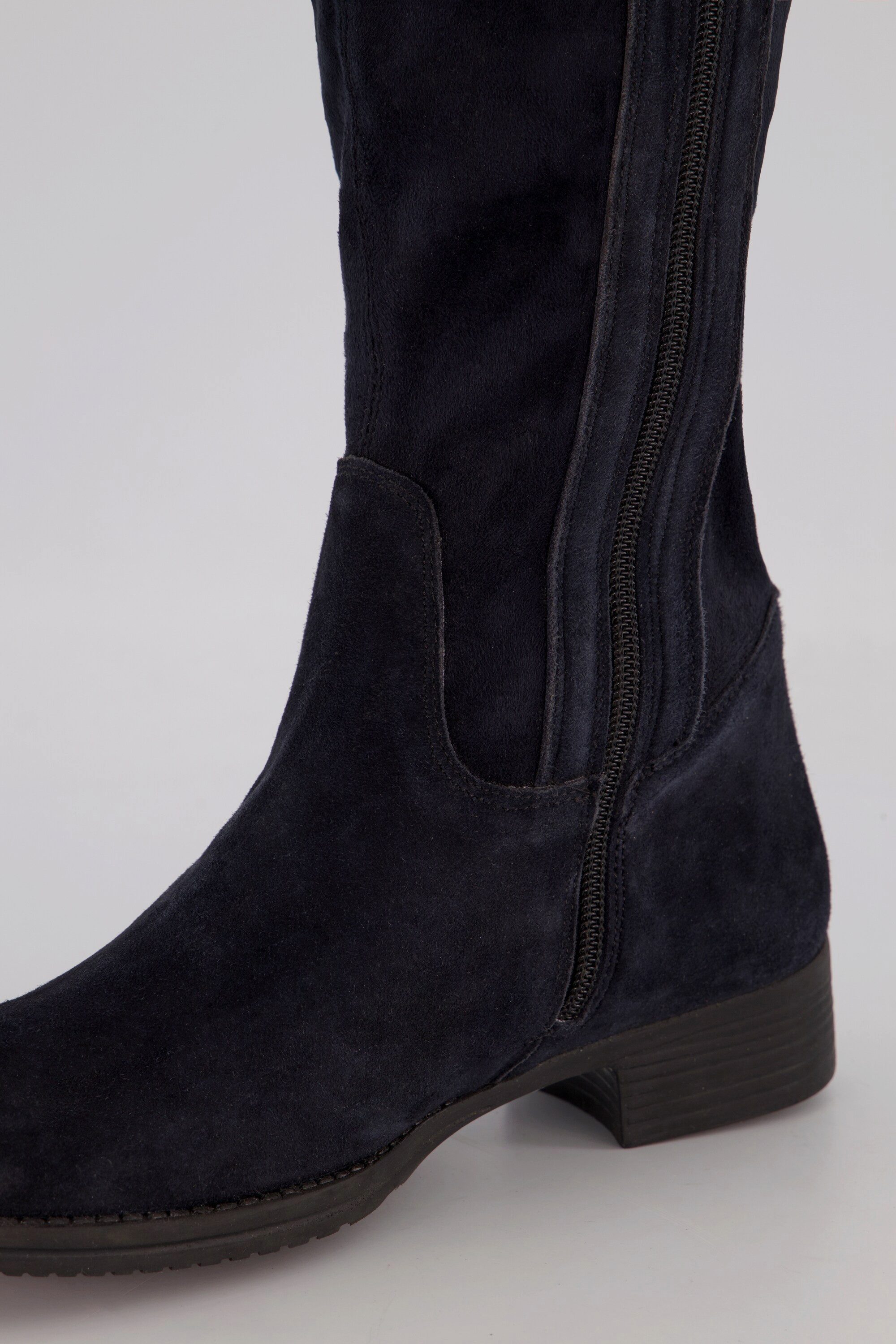 Ulla Popken Overknee-Stiefel Bindeband Reißverschluss Weite H Stiefel