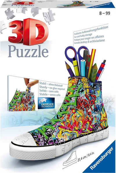 Ravensburger 3D-Puzzle Sneaker Graffiti Style, 108 Puzzleteile, Made in Europe, FSC® - schützt Wald - weltweit