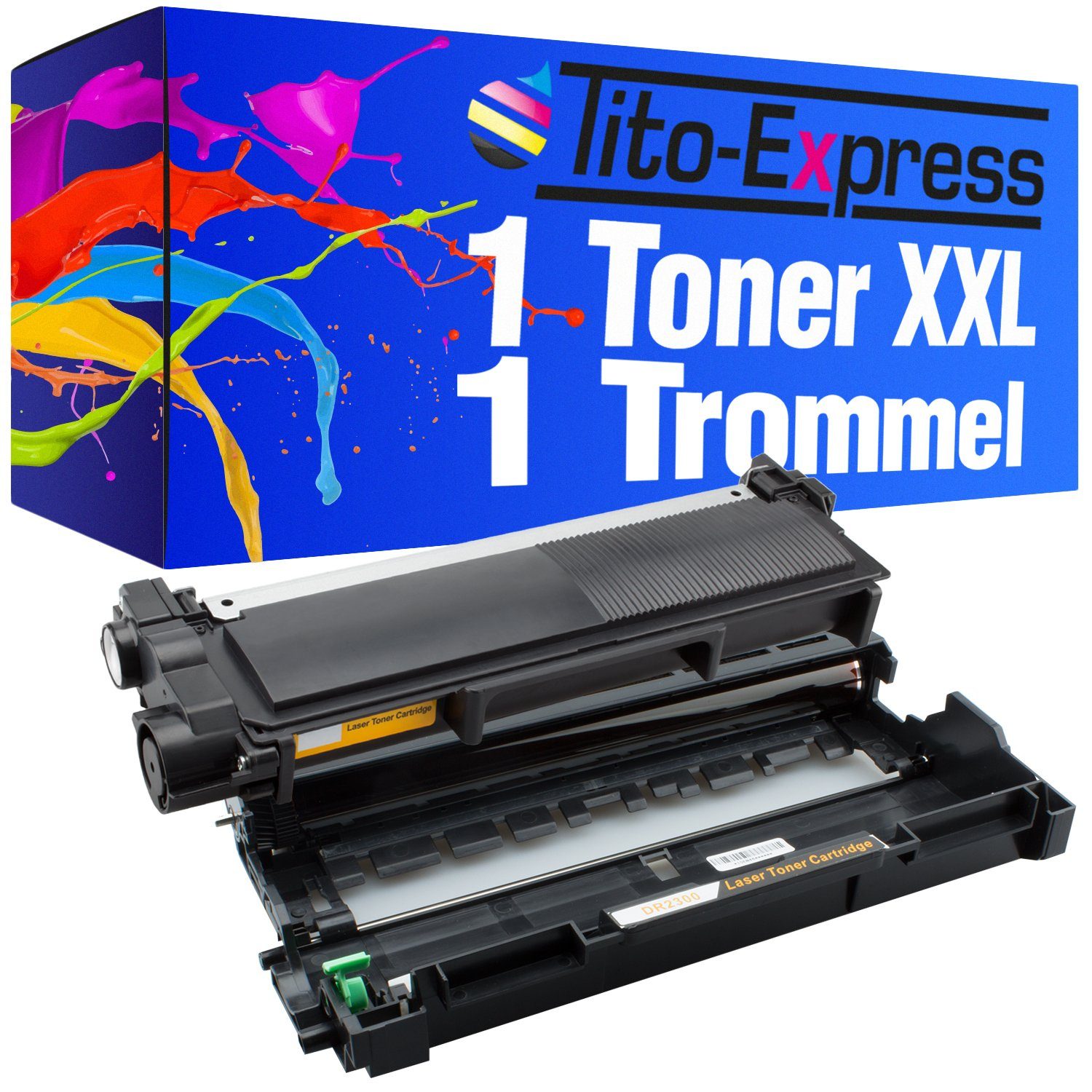 Tito-Express Tonerpatrone 2er Set Trommel Toner ersetzt Brother DR-2300 TN-2320, (Vorteilspack, 1x Black, 1x Trommel), für MFC-L2700DW MFC-L2700DN MFC-L2720DW HL-L2340DW HL-L2300D