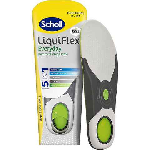 Scholl Einlegesohlen LiquiFlex Everyday, Komforteinlegesohlen - Mehr Polsterung durch Memory Foam