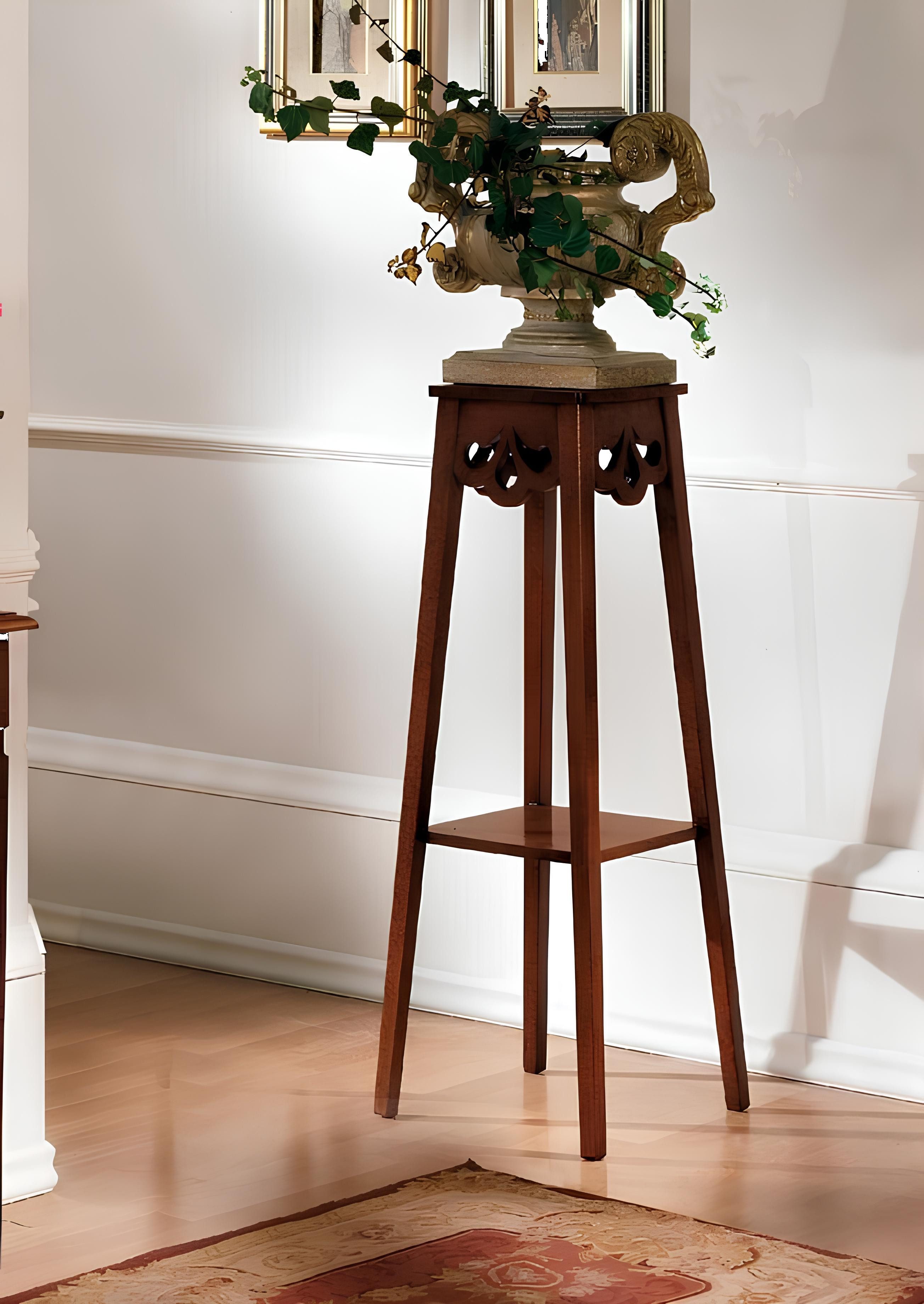 Xlmoebel Blumentopf Echtholz Blumenständer mit elegantem Design für Vasen und Pflanzen (Blumenstaender), Hergestellt in Europa