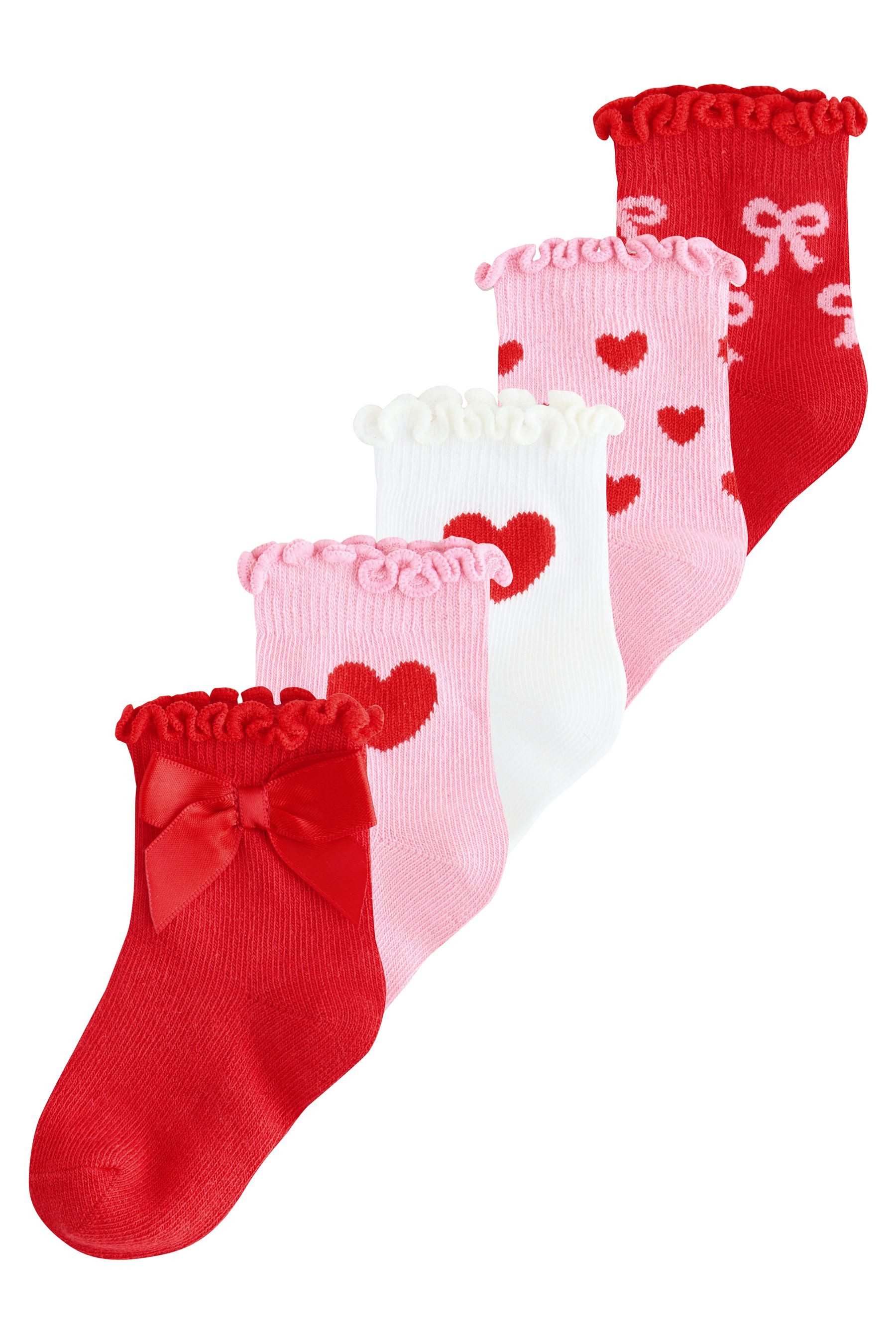 Next Kurzsocken Babysocken mit Schleife im 5er-Pack (5-Paar)