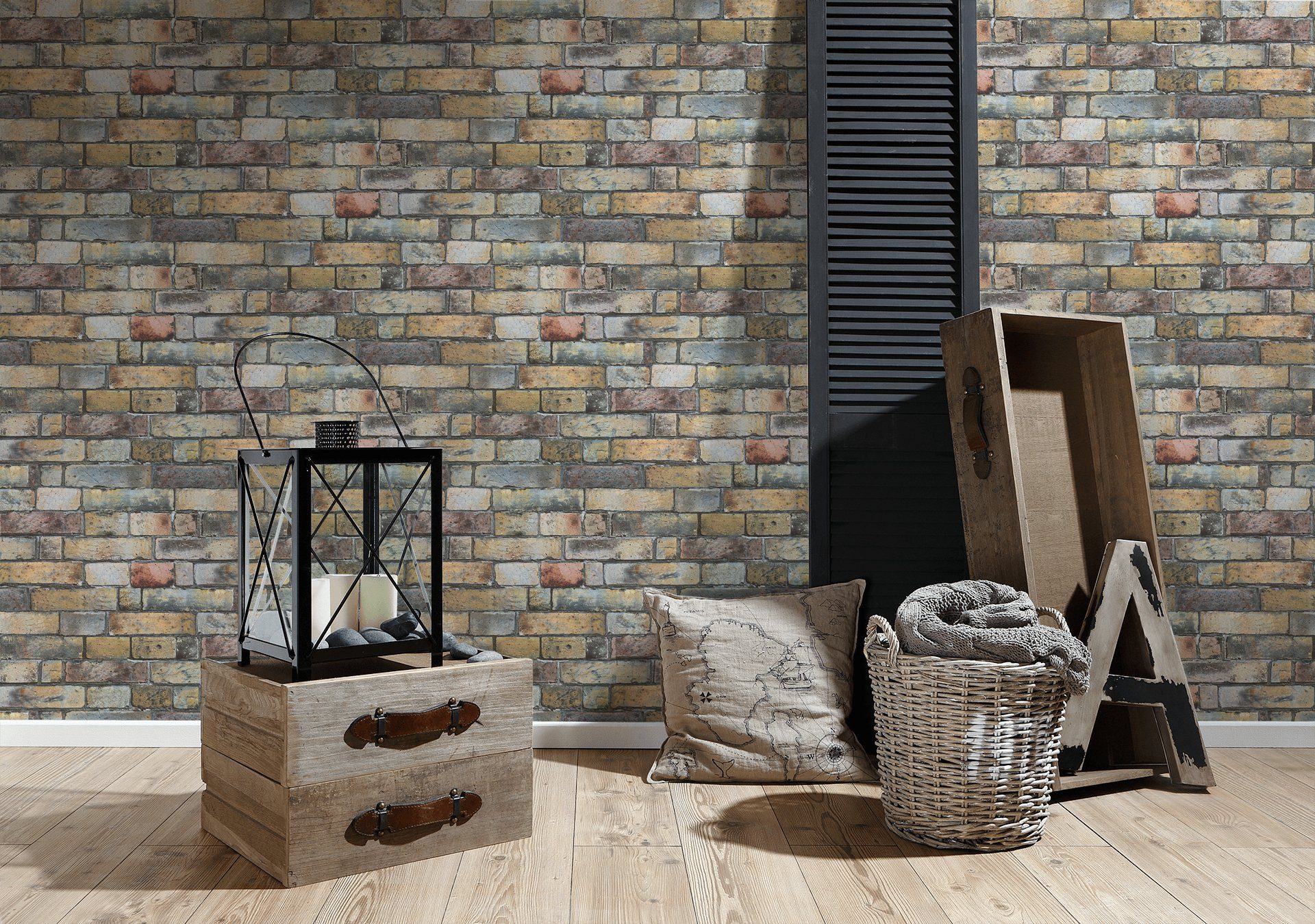 A.S. Création Vinyltapete, Steintapete Braun Papier 302561 Wandtapete Rustikal Steinoptik