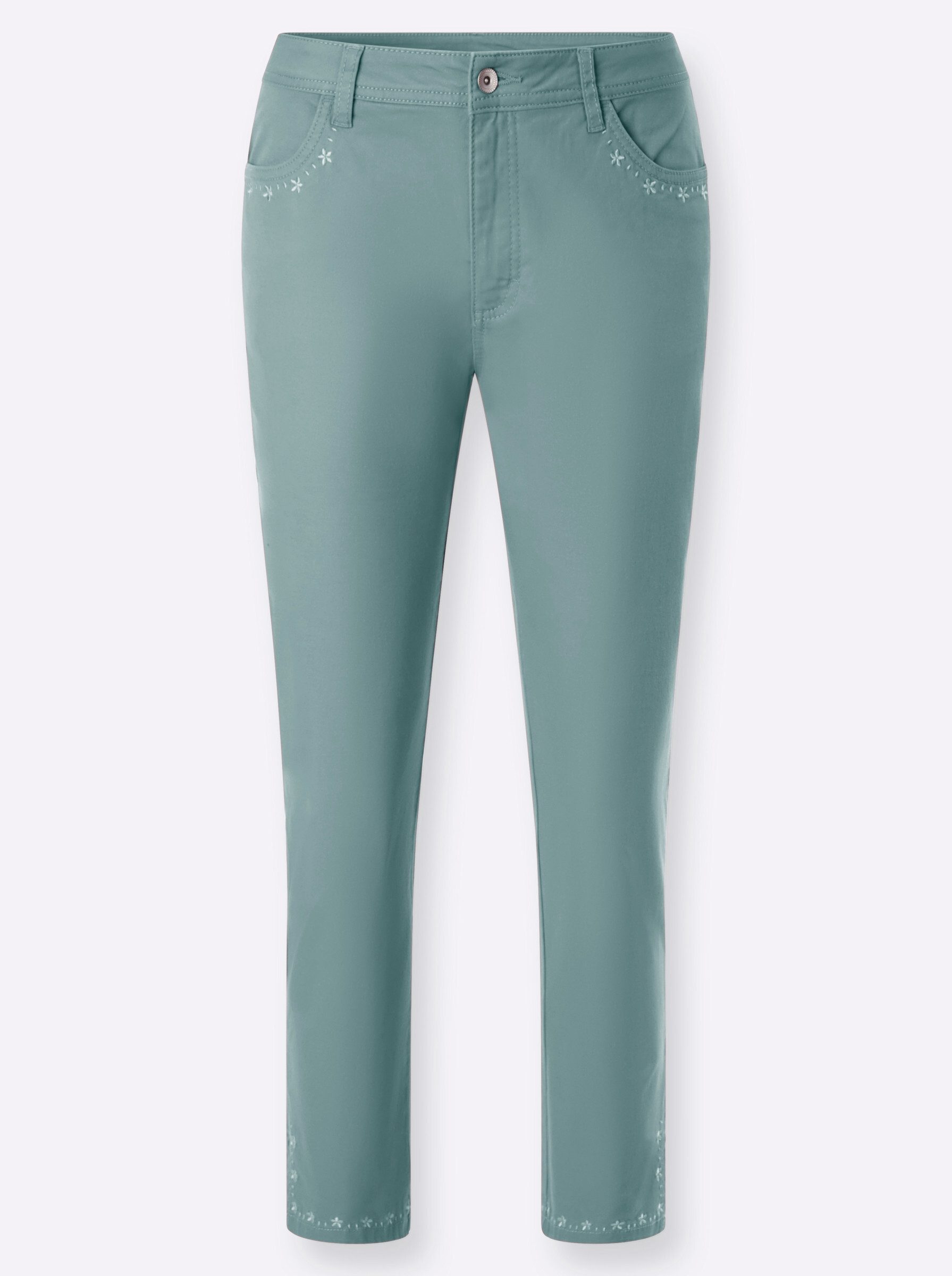 Jeansshorts 7/8-Jeans leicht vertieft