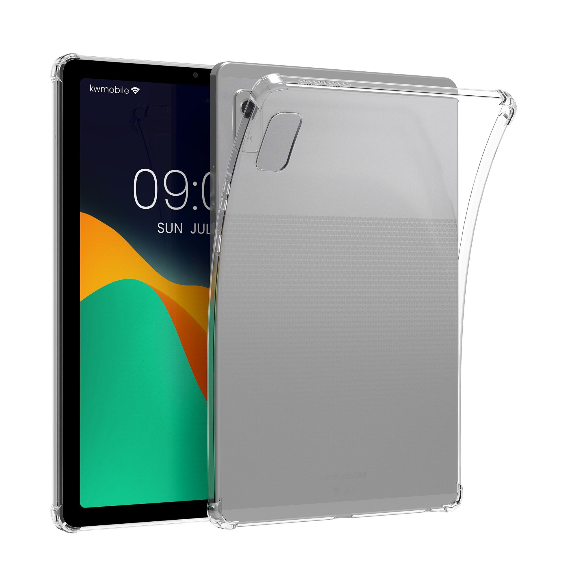 kwmobile Etui Hülle für Lenovo Smart Tab M9, Silikon Case transparent - Tablet Cover Tablethülle gummiert