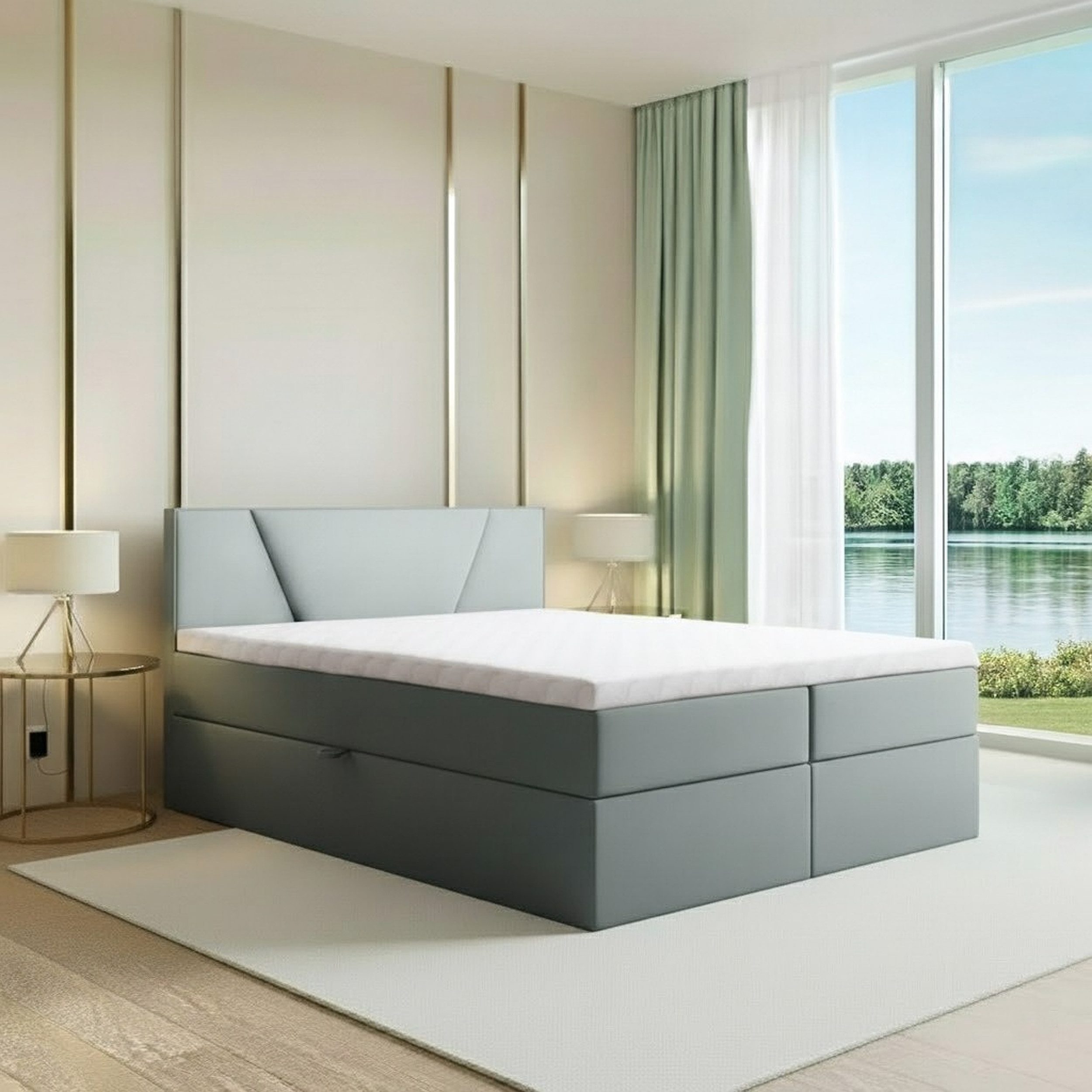 Best for Home Boxspringbett Boxspring bett mit Bonellfederkern&Komfort-Topper und Stauraum (1-teilig, 4-St., 140x200 160x200 180x200 200x200), Handwerksqualität, TOP Preis-Leistungs-Verhältnis