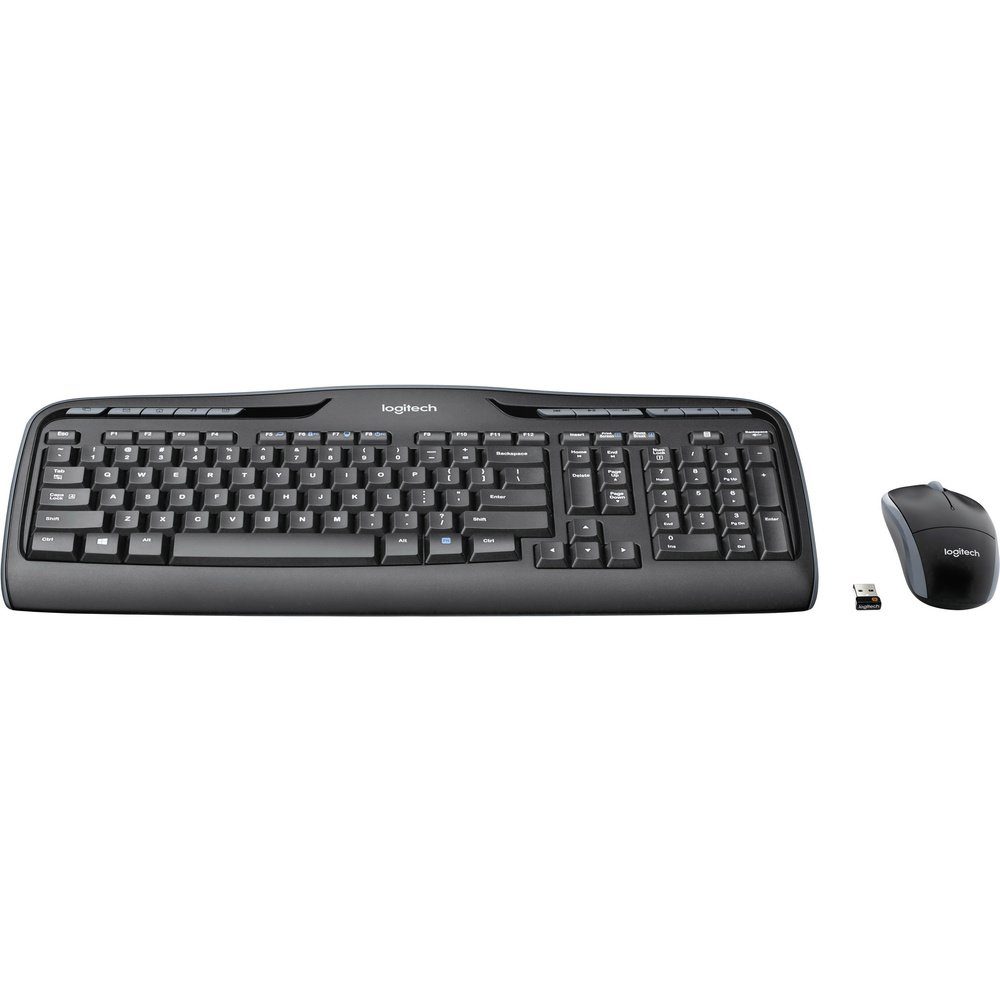 Logitech Logitech MK330 Funk Tastatur, Maus-Set Multimediatasten US-Englisch, Q Tastatur- und Maus-Set
