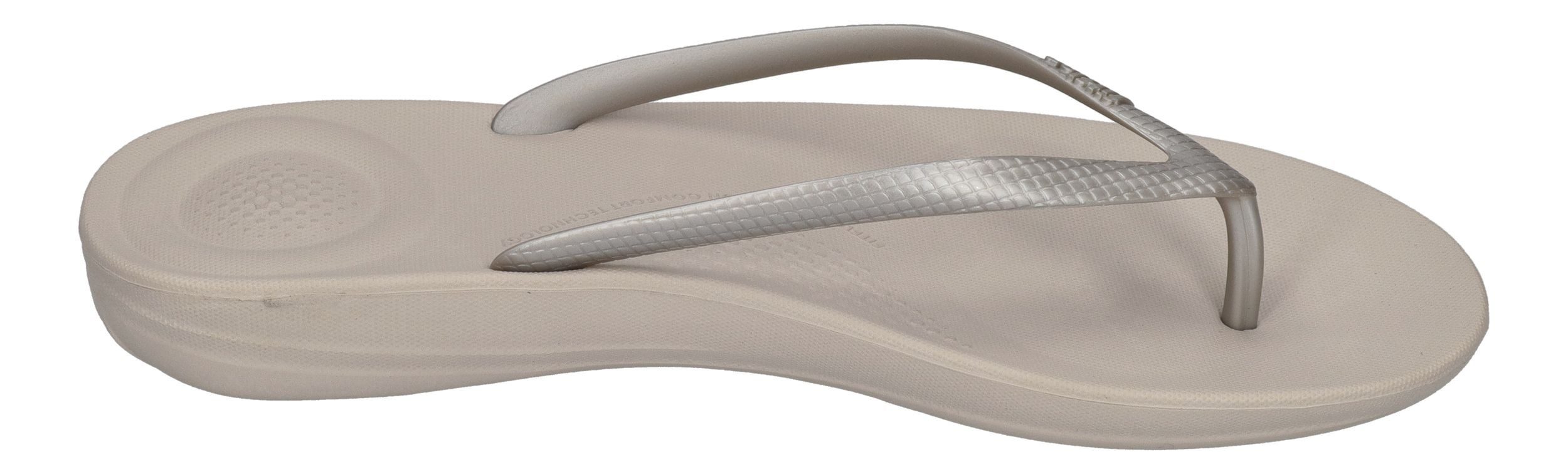 Fitflop IQUSHION ERGONOMIC FLIP E54 Zehentrenner Silver – Bild 4 von 5