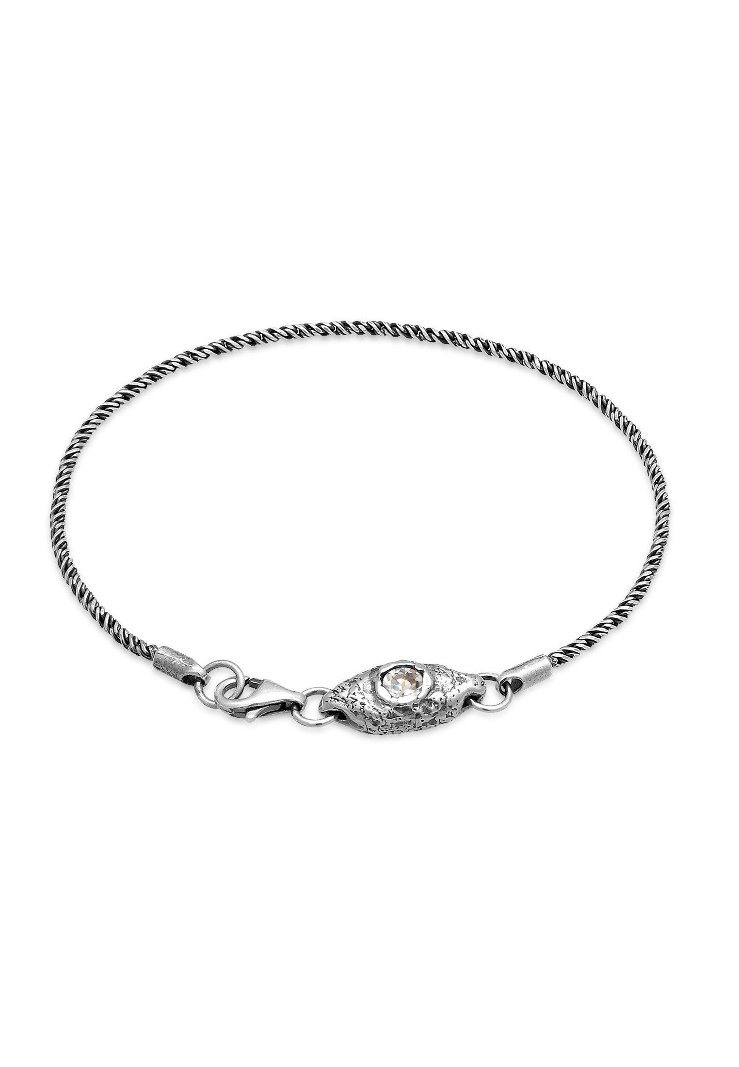HAZE & GLORY Silberarmband Kordelkette Topas Edelstein Vintage 925 Silber günstig online kaufen