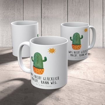 Mr. & Mrs. Panda Tasse Kaktus Sonne - Weiß - Geschenk, Porzellantasse, Kaffeetasse, Liebe Ka, Keramik, Brillante Bedruckung