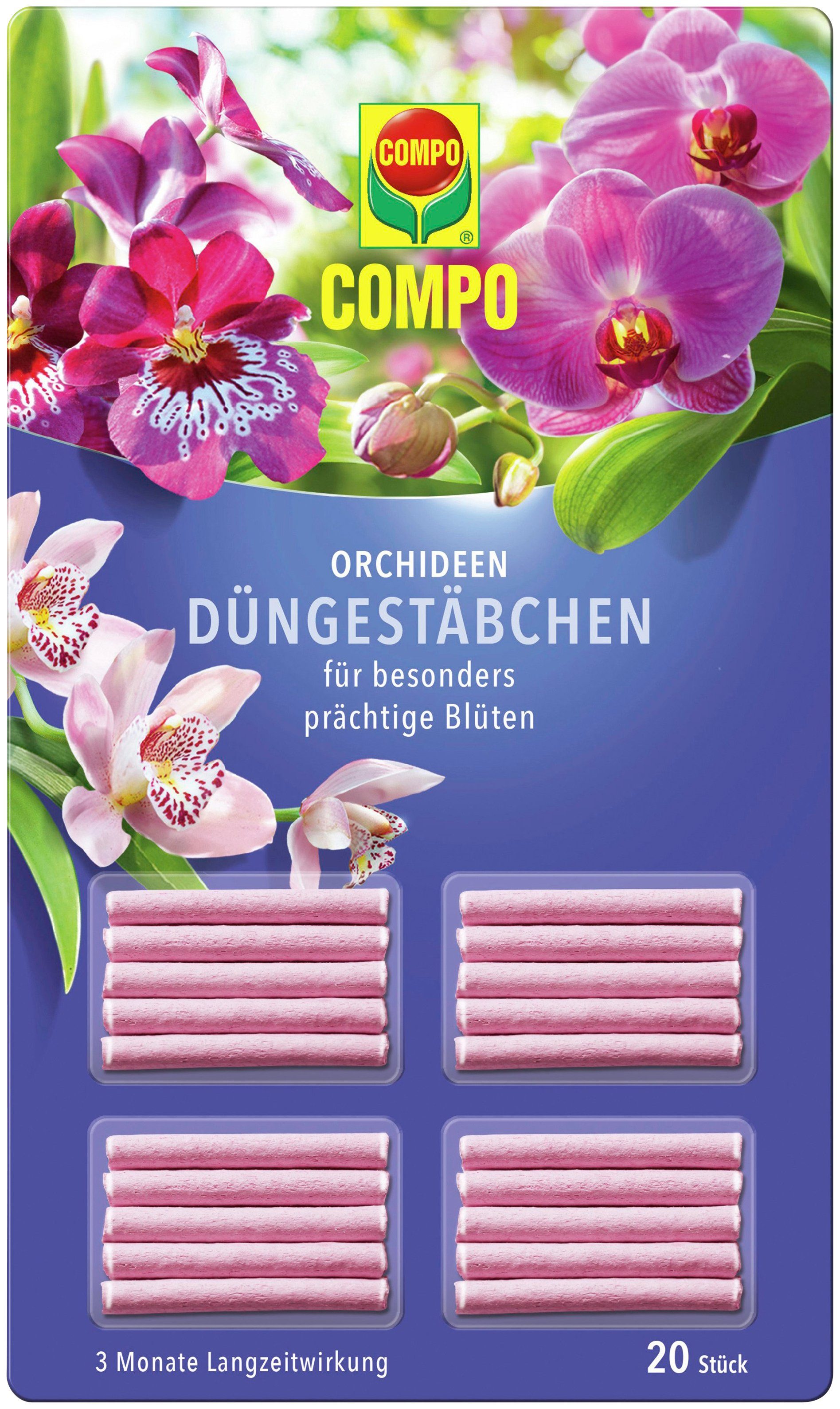 Compo Spezialdünger, Orchideen Düngestäbchen, 20 Stück