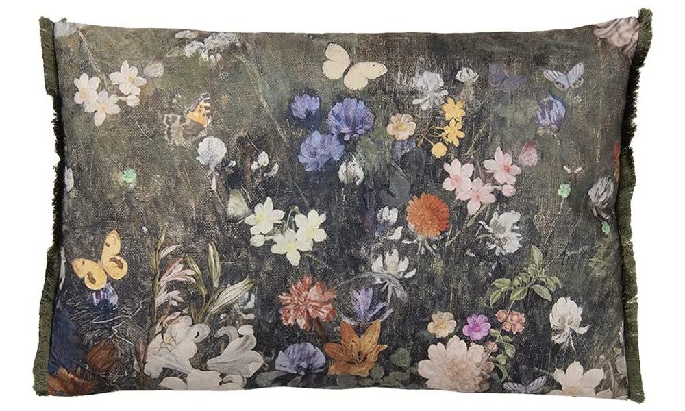 Clayre & Eef Подушкиhülle 60x40 cm befüllt, (1 Stück), Dekokissen Bezug bedruckt modern