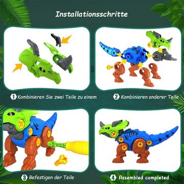 Kind Ja Lernspielzeug Kinderspielzeug,DIY-Dinosaurier-Set,Montage und Lagerung