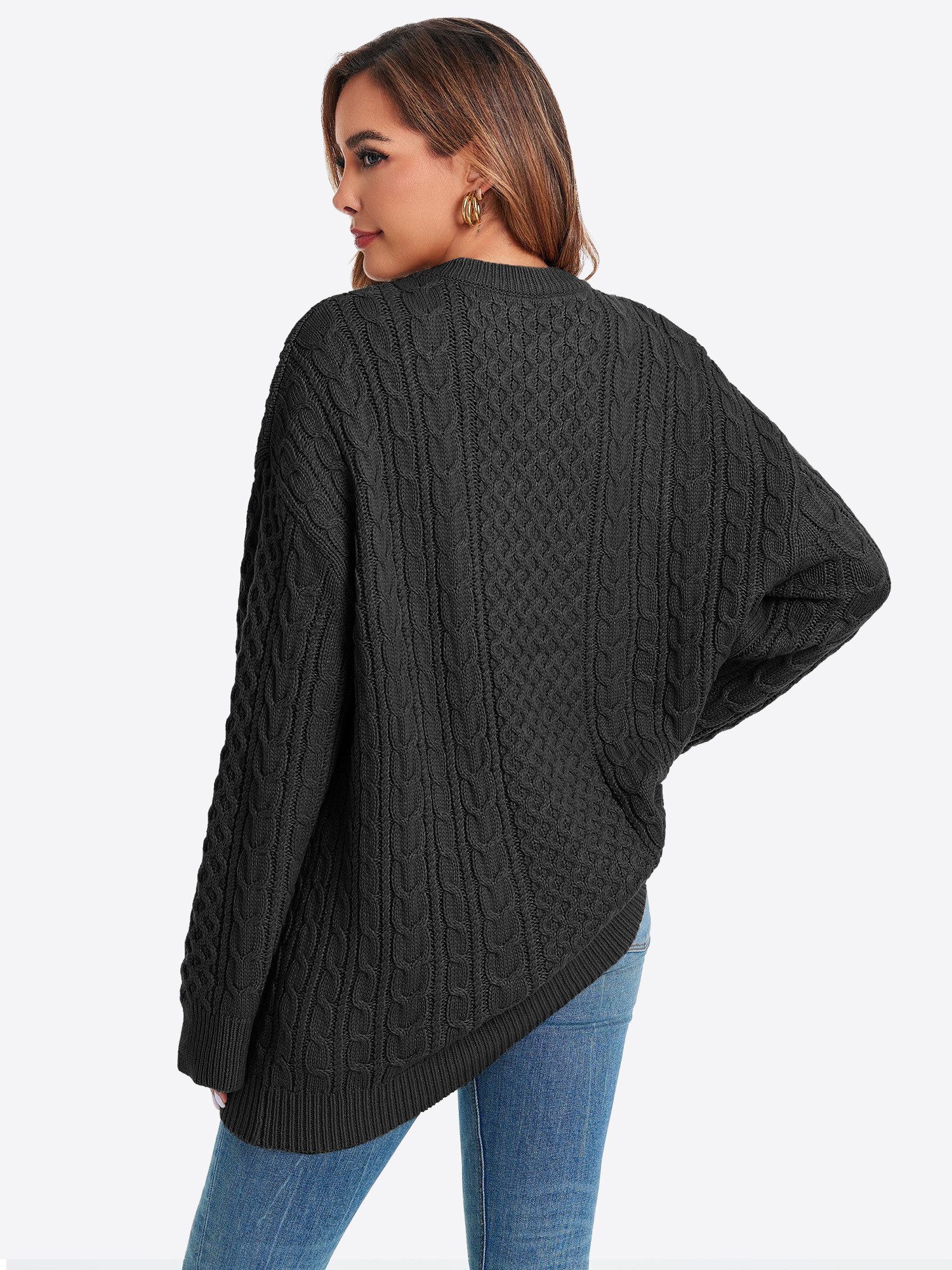 Imily Bela Sweater Damen Oversize-pullover mit aus Rippstrick (Packung, 1-t günstig online kaufen