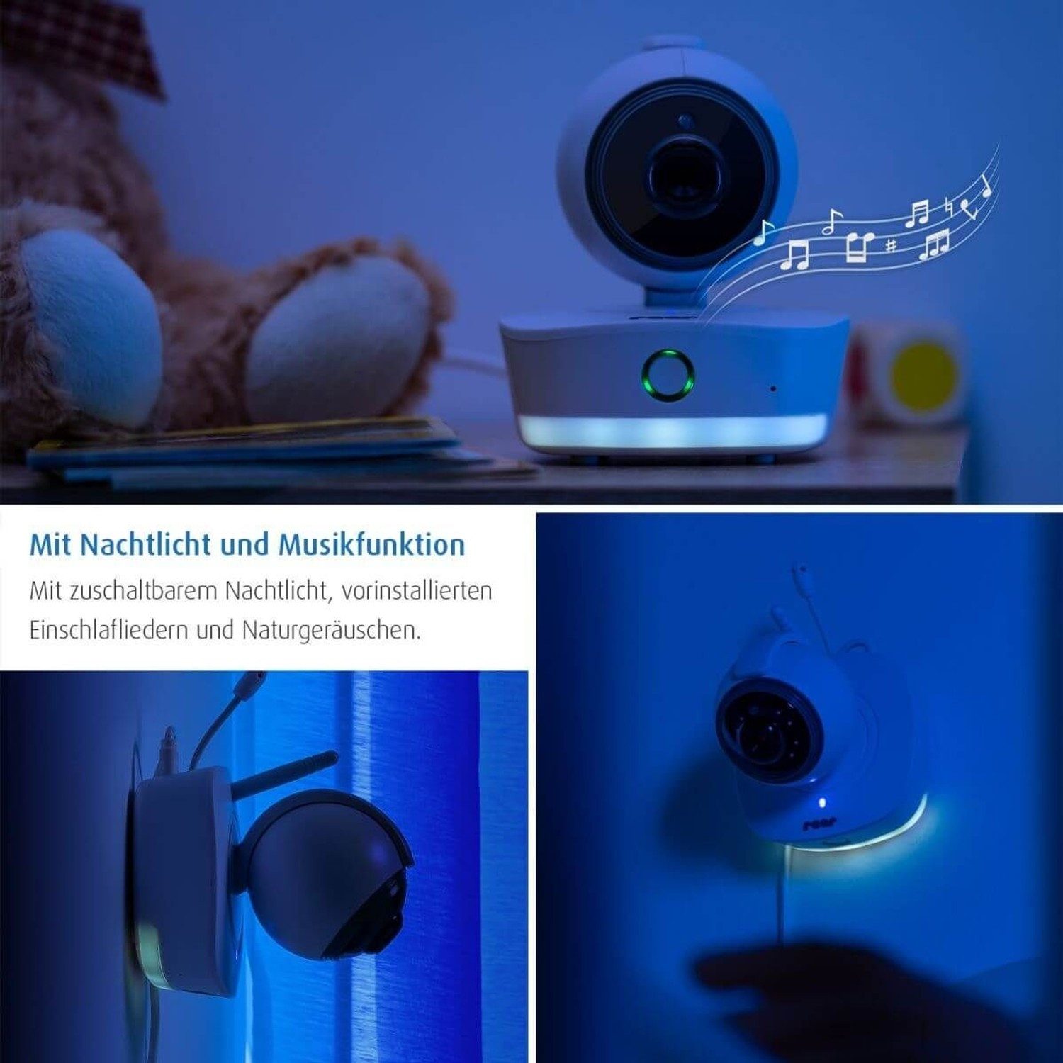Reer Video-Babyphone Video Babyphone, Video Babyphone, 1-tlg., bis zu 300 Meter Reichweite, bis zu 300 Meter Reichweite