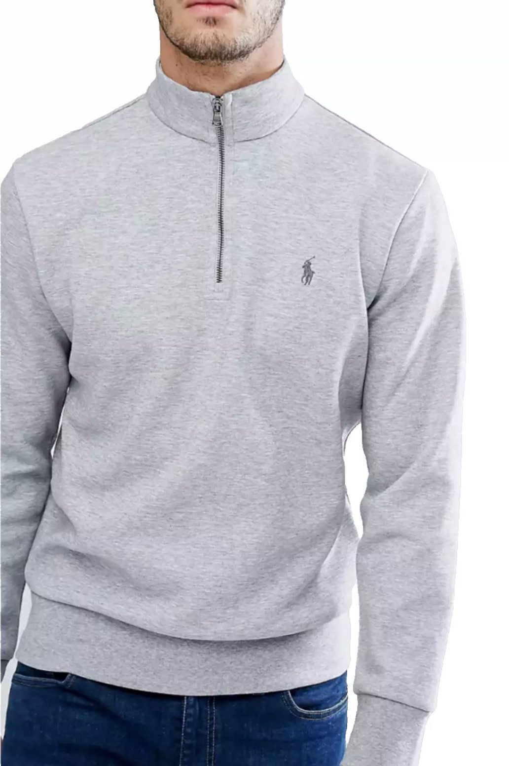 Polo Ralph Lauren Troyer Half Zip Pullover Sweatshirt Entspannter Schnitt, Stehkragen, Halbreißverschluss
