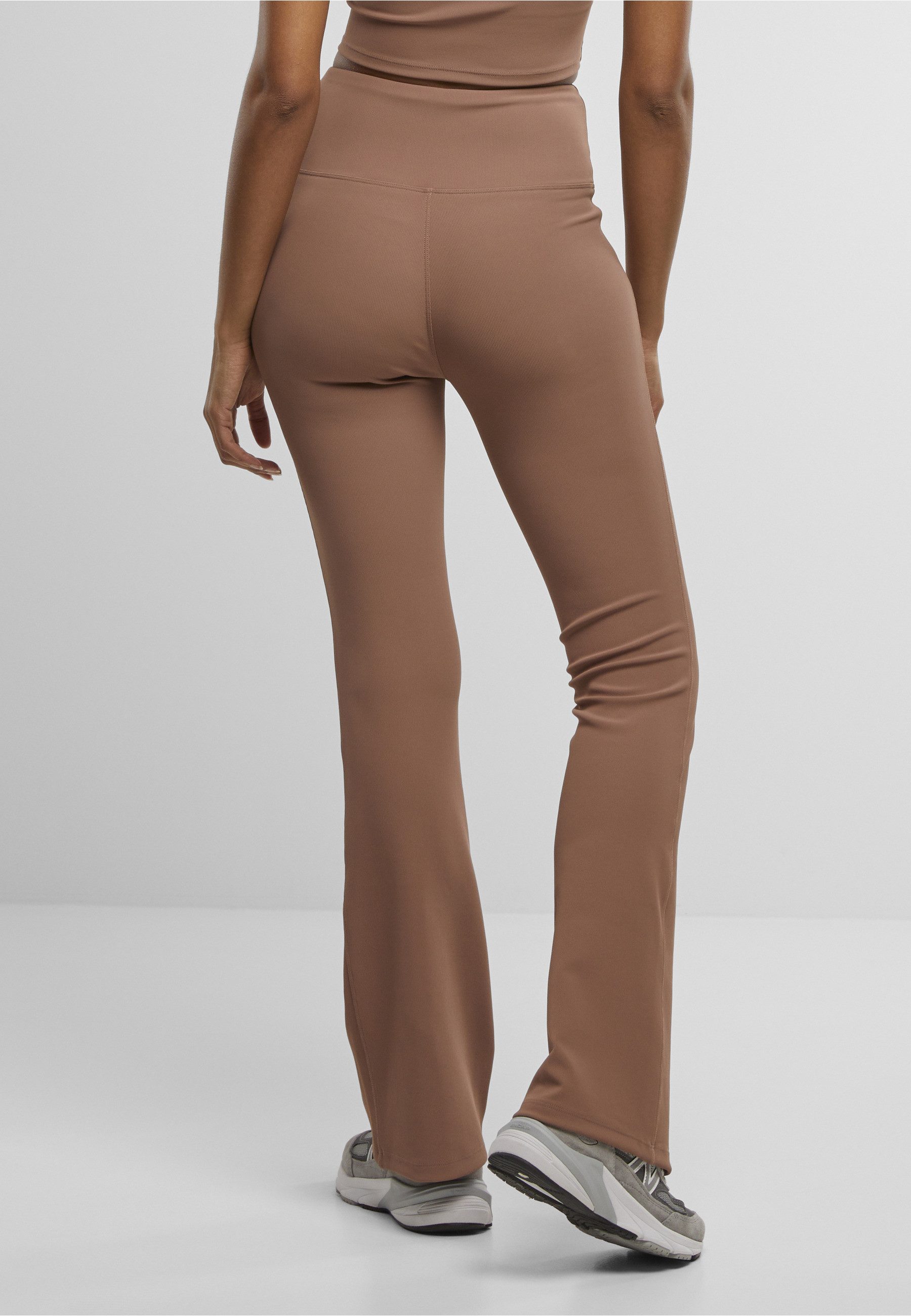 URBAN CLASSICS Leggings Urban Classics Ladies Flared Leggings Rib (1-tlg)