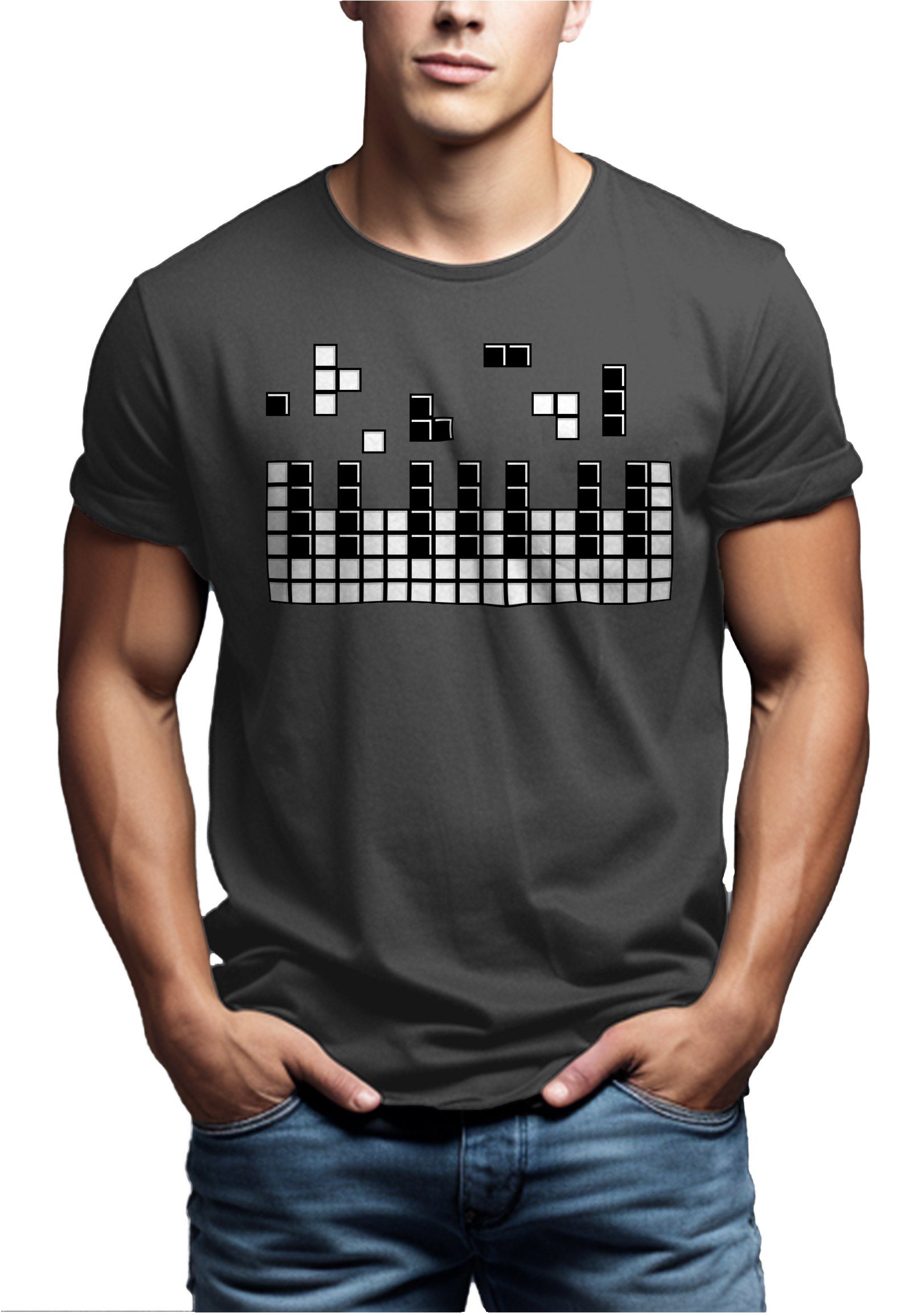 MAKAYA Print-Shirt Herren Piano Gamer Geschenke für Jungs Gaming Motiv Klav günstig online kaufen