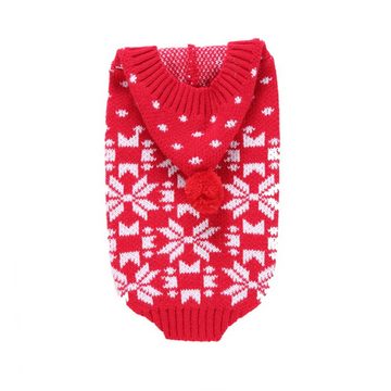 Katde Hundekleid Kleiner Hundepullover Winter Warmer Pullover Weihnachtsstil