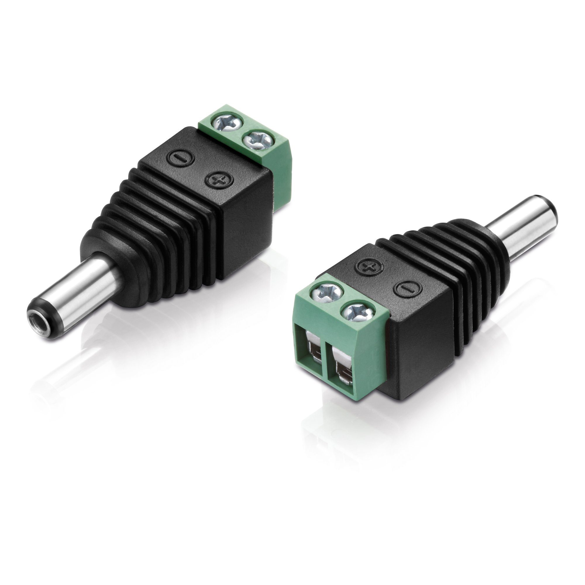 conecto Niedervolt Adapter (Terminalblock 2-polig auf DC-Hohlstecker), 5,5x2,1 Stromkabel