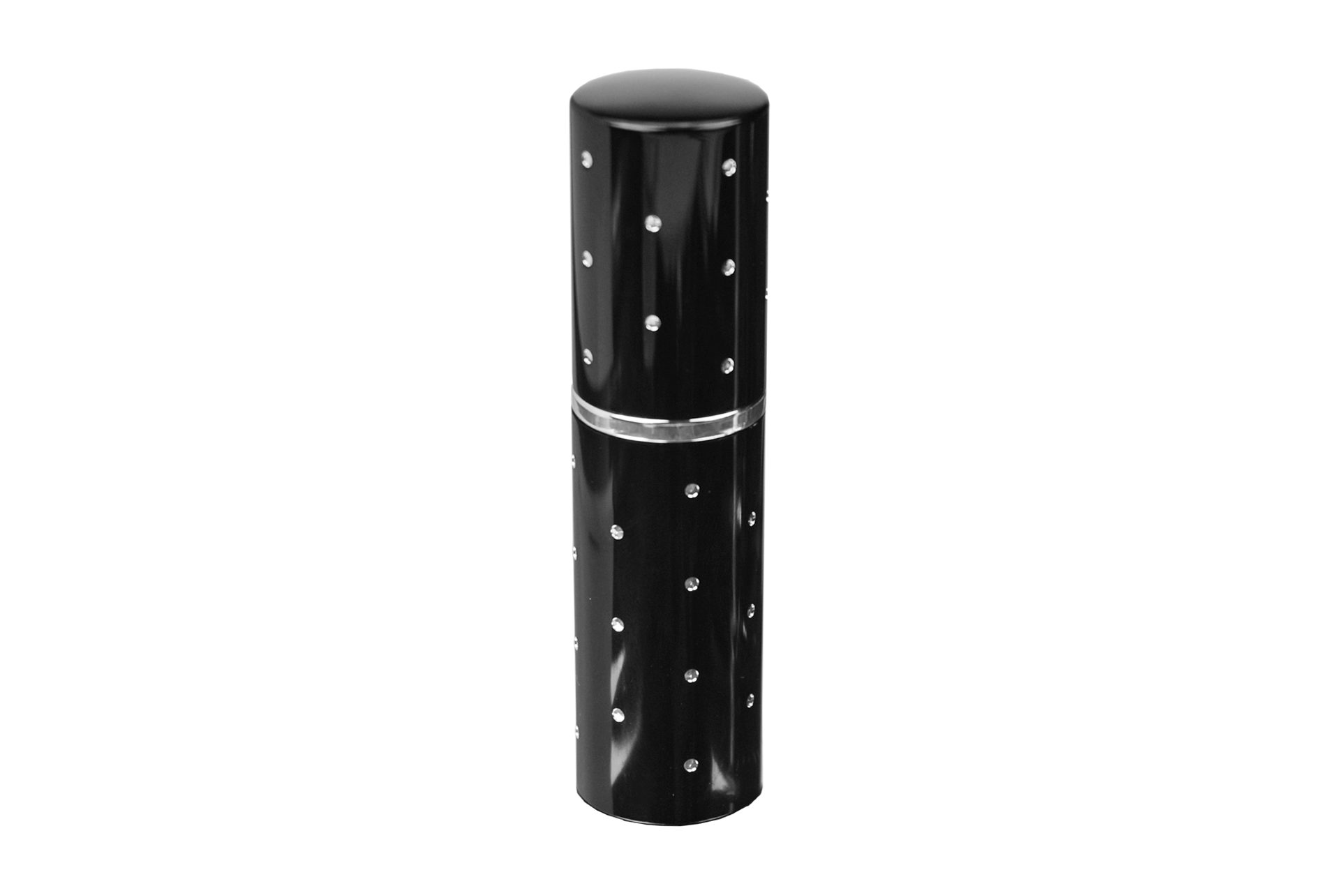 Fantasia Beauty Parfümzerstäuber Taschenzerstäuber, Aluminium, schwarz, für 10 ml (1 St), Aluminium, Glaseinsatz, für 10 ml