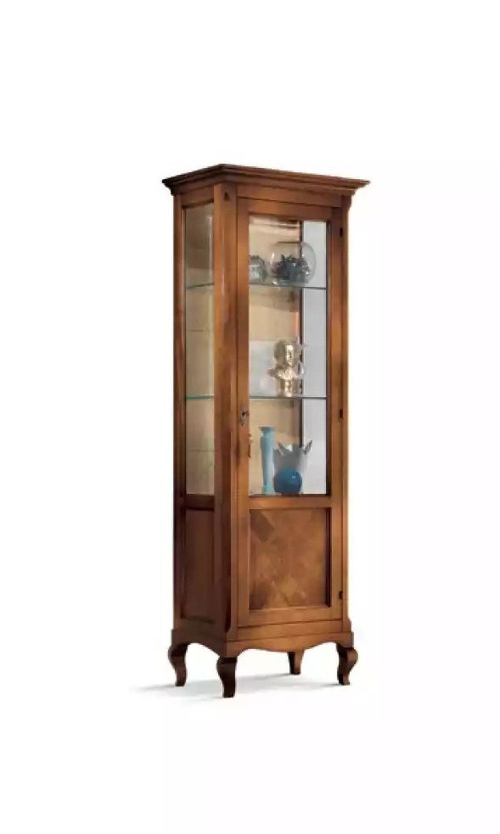 JVmoebel Vitrine Italienische Holzvitrine mit Glastüren und eleganter Präsentation (1-St., Vitrine) Made in Italy