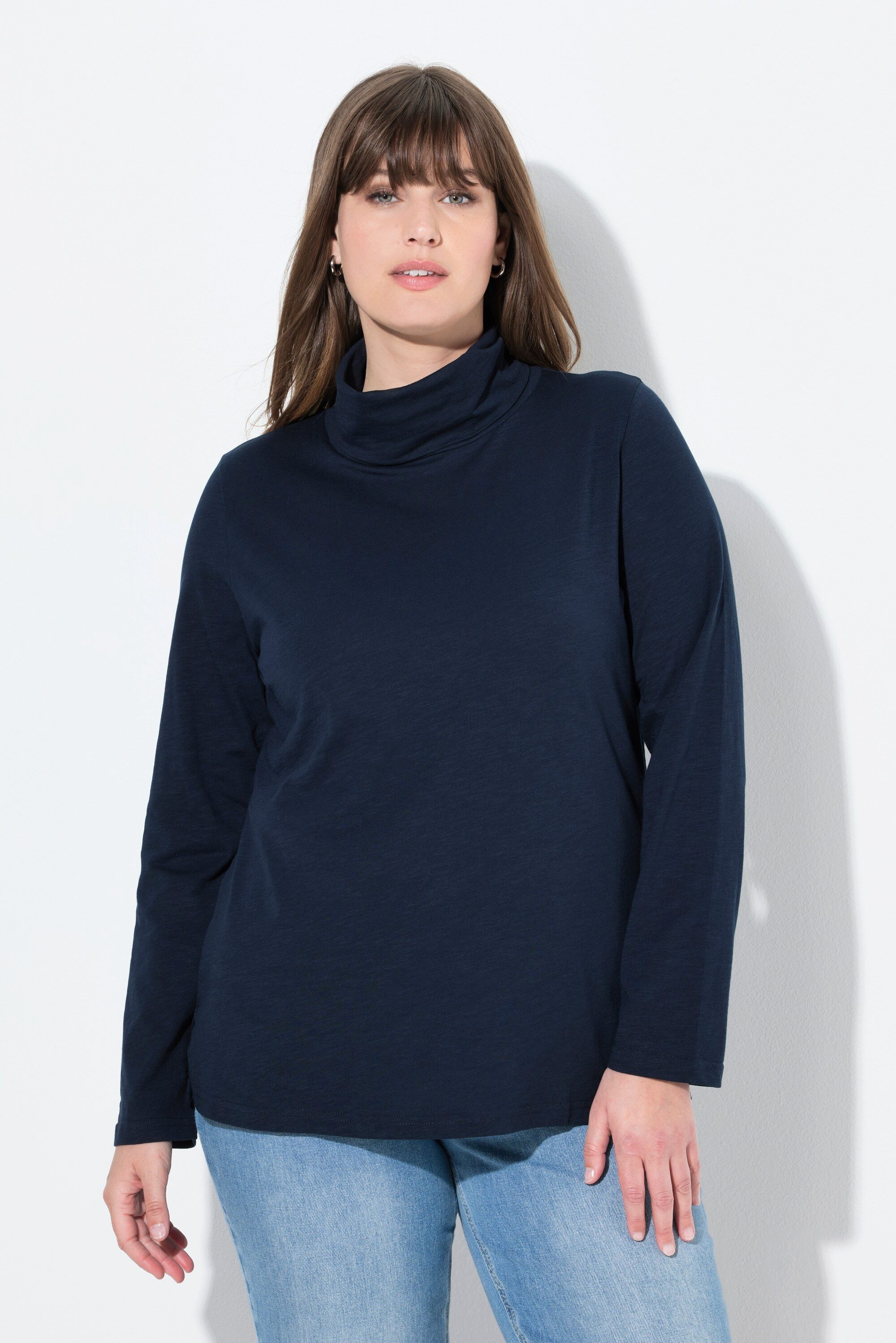Ulla Popken T-Shirt Shirt Rollkragen Slim günstig online kaufen