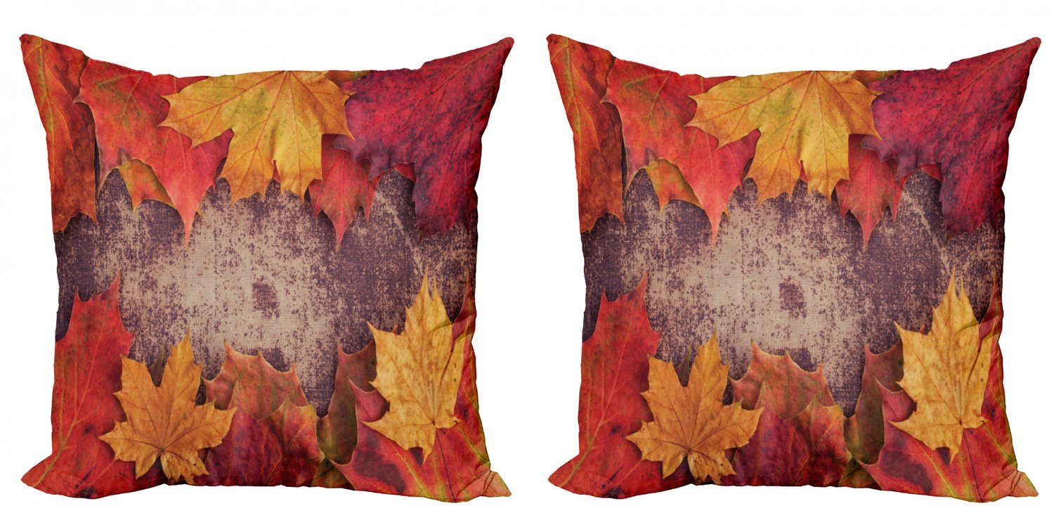 (2 Modern Digitaldruck, of Leaves Abakuhaus Doppelseitiger Stück), Holz Fallen Accent Bunch Autumn Kissenbezüge