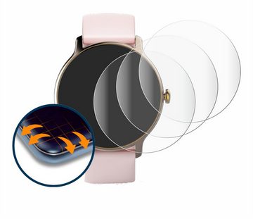 Savvies Full-Cover Schutzfolie für Hama Fit Watch 4910, Displayschutzfolie, 4 Stück, 3D Curved klar