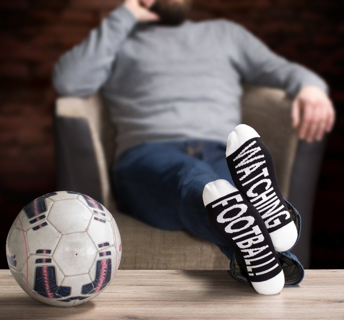 Clark Crown® Socken mit Watching Sprüchen Football lustigen