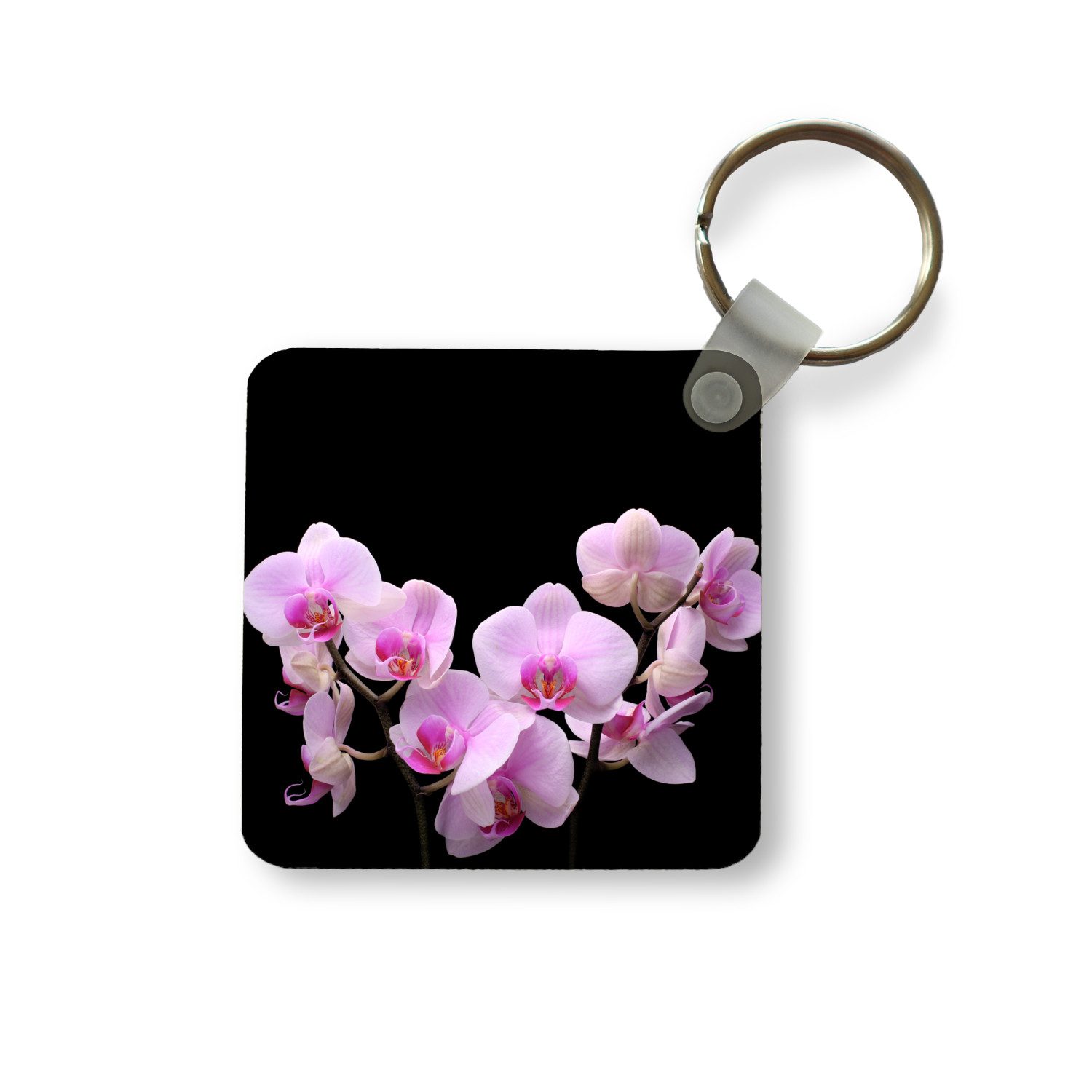Schlüsselanhänger Orchidee - Blumen - Rosa - Flora