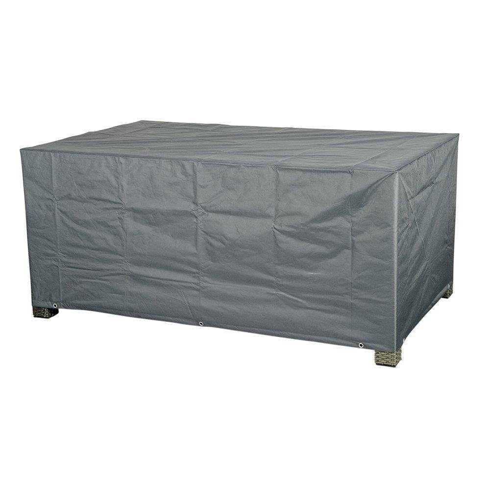 Happy People Gartenmöbel-Schutzhülle Abdeckung für Gartentisch, Schutzhülle für Tische, ca. 170 x 100 x 71 cm, Grau
